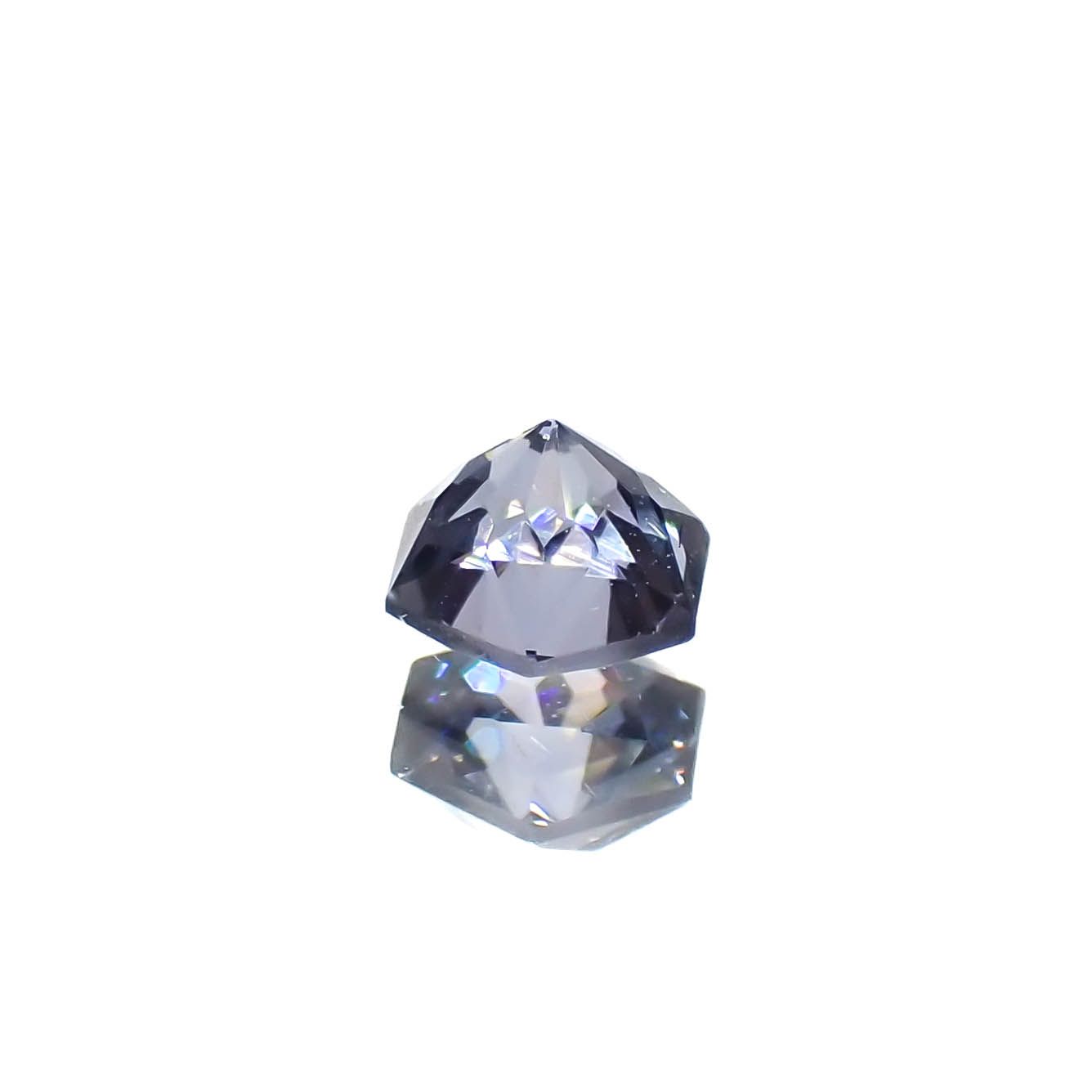 ◇ヘキサゴンカット◇バイオレットスピネル(宝石名スピネル)ビルマ/マダガスカル産 0.30ct 識別済[230220670]3.7x3.5mm前後