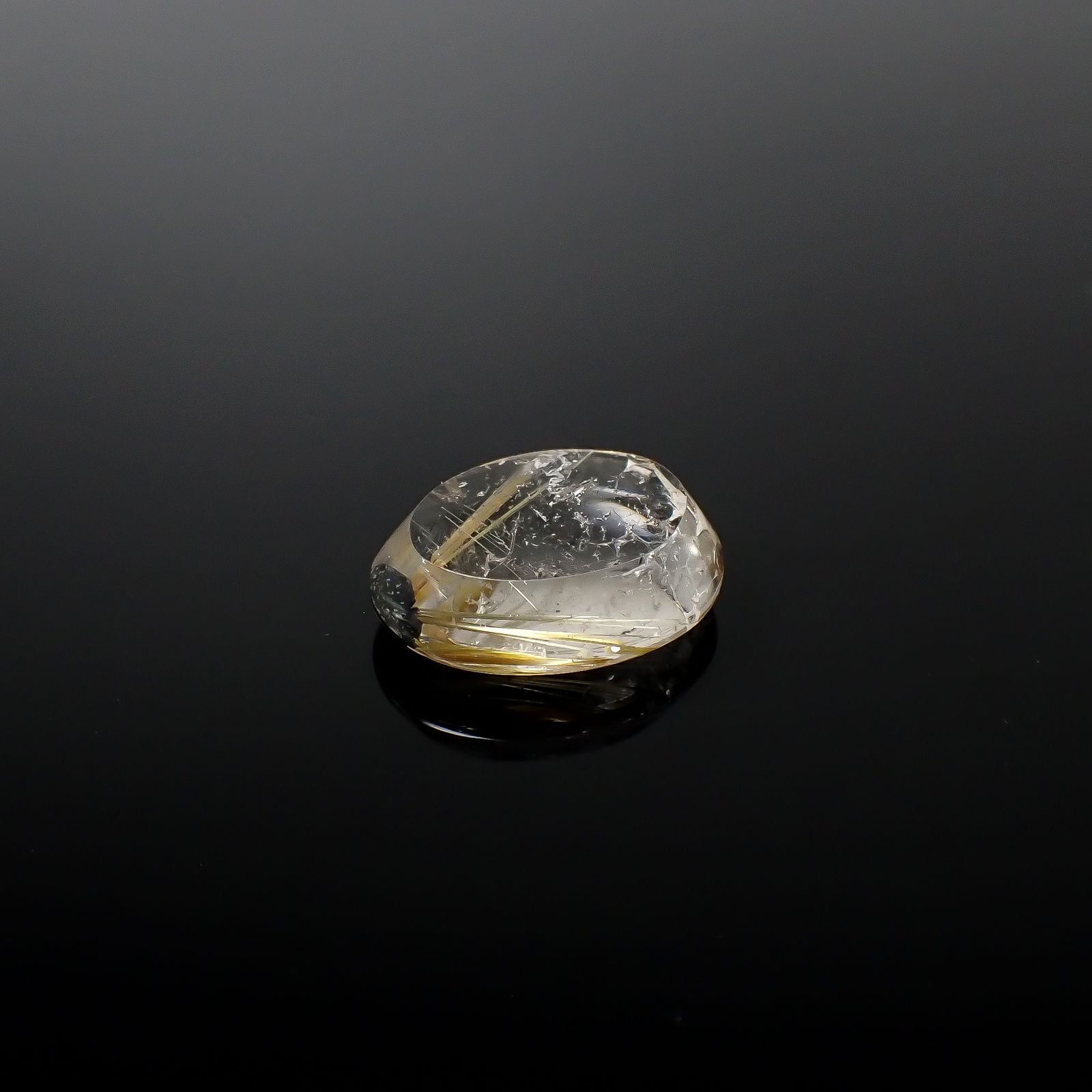 太陽ルチルクォーツ ブラジル産 6.96ct[240427307]15x11.8mm前後