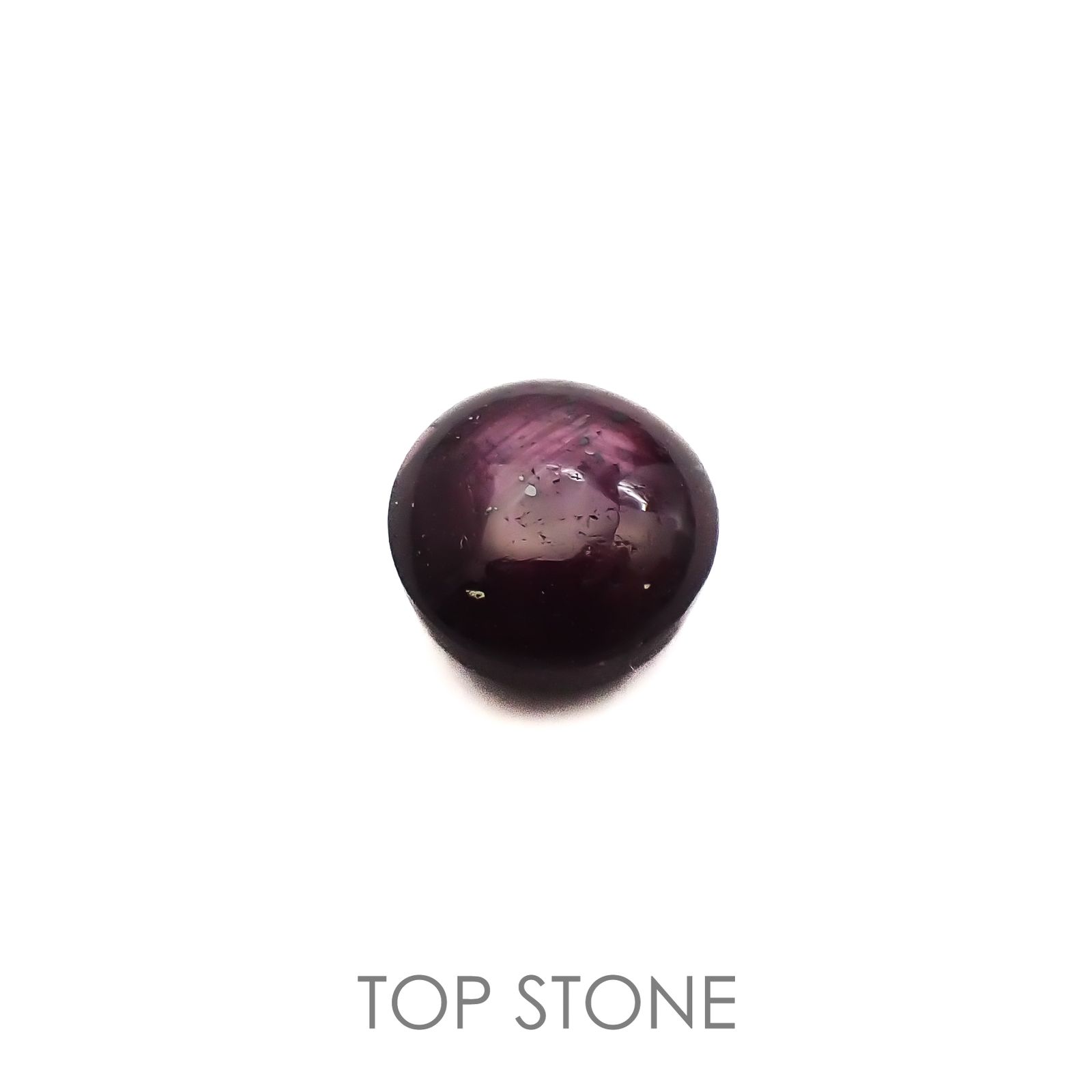 スタールビー(宝石名スター・ルビー)インド産 1.76ct 識別済[220616108]6.3x6.2mm前後