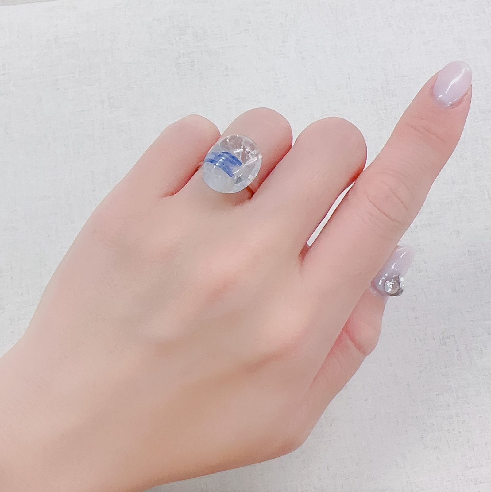 カイヤナイトインクォーツ ブラジル産 11.54ct[230421622]16.4x13.2mm前後