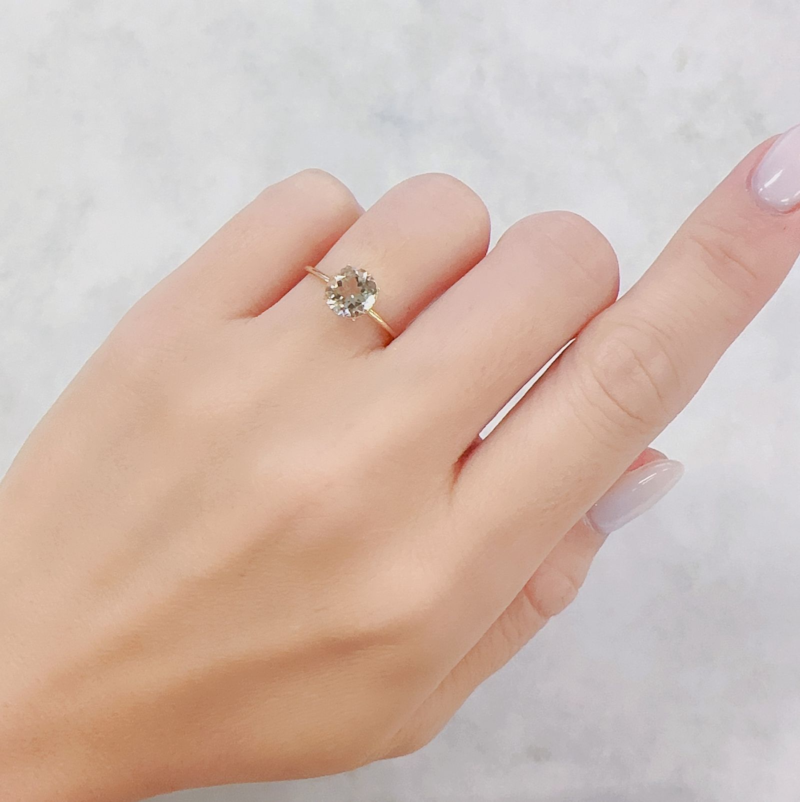 イエロースキャポライト フルオレッセンス(宝石名スキャポライト)タンザニア産 1.16ct 識別済[230722657]7.1x7mm前後