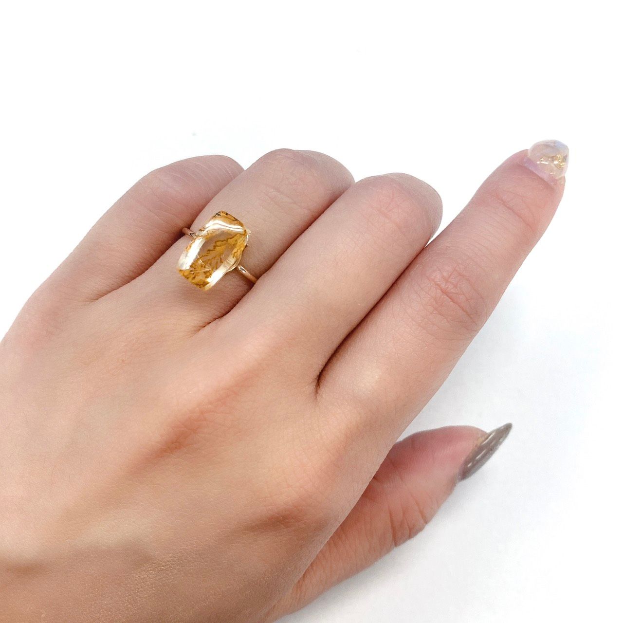 デンドリチッククォーツ ブラジル産 ルース 3.08ct[210510917]12.8×7.5mm前後