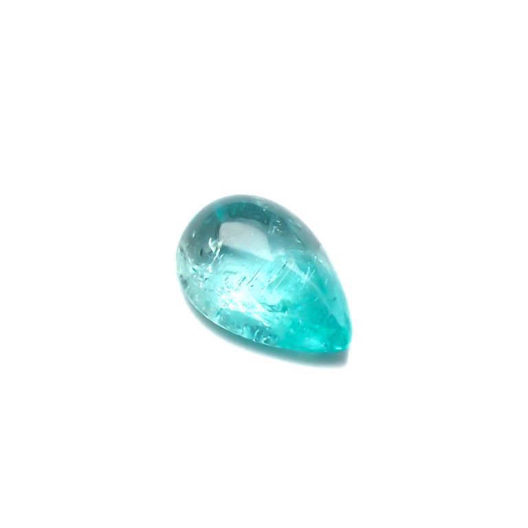 パライバトルマリン(宝石名トルマリン/別名パライバ・トルマリン) ブラジル・キントス鉱山産 0.680ct ソ付(宝貴協)[210812199]7.1×4.9mm前後
