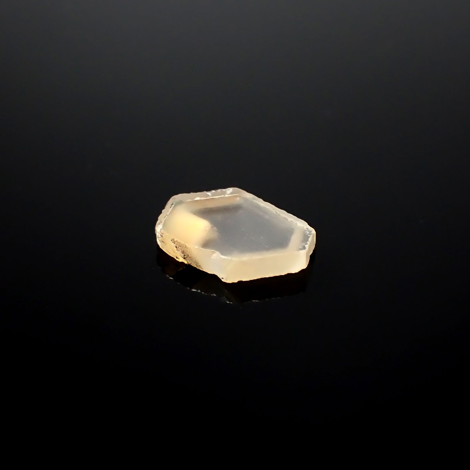 ファントムクォーツ 原石スライス ブラジル産 4.03ct [250330080]10.9x15.5mm前後