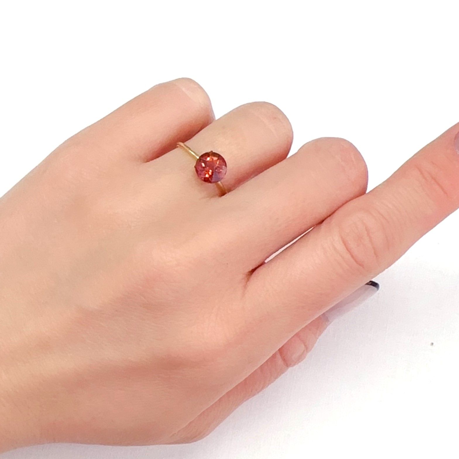 ◇チェッカーカット◇アンデシン(宝石名アンデシン/ラブラドライト)チベット産 1.36ct 識別済[240225966]7.1x7.1mm前後