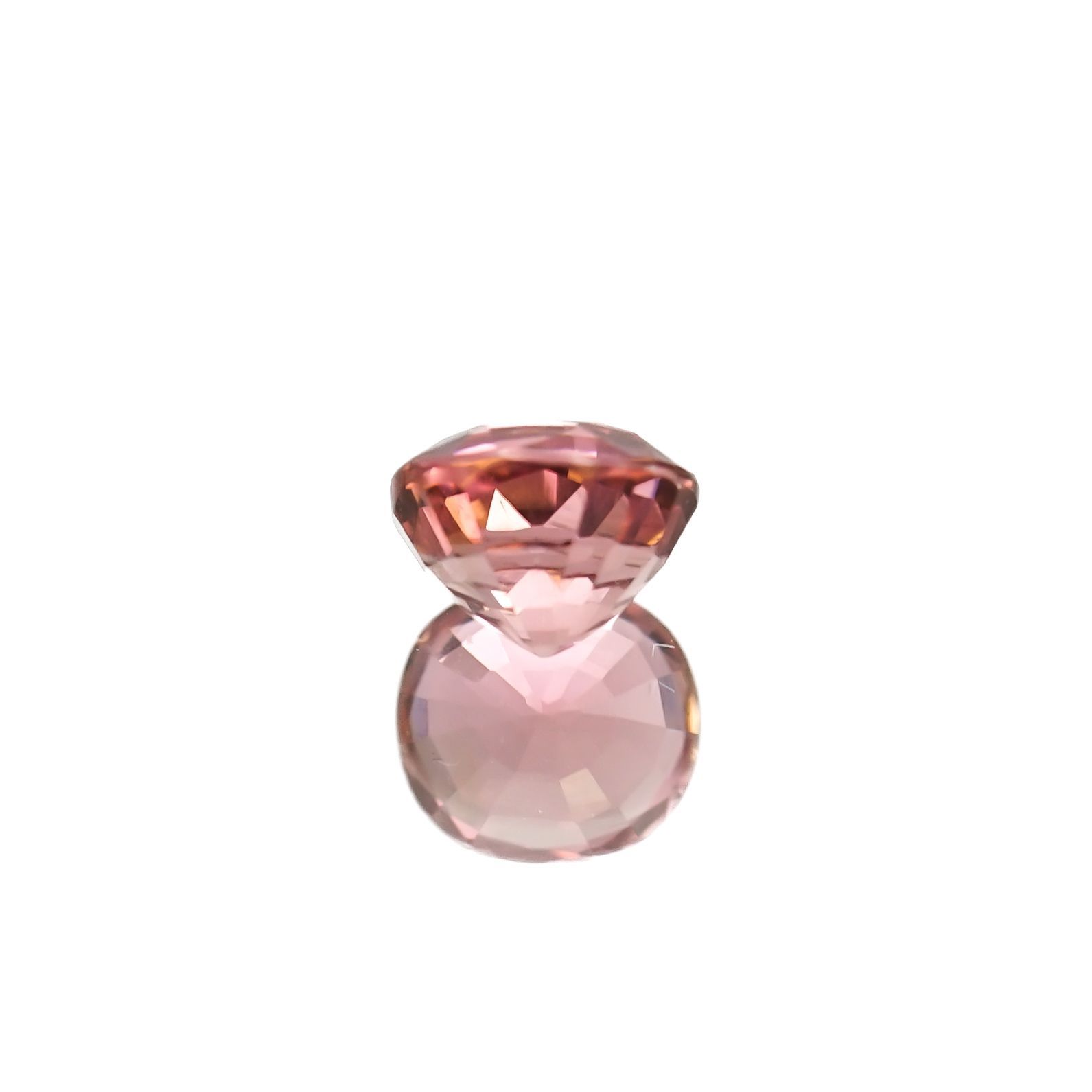 ローズピンクトルマリン(宝石名ピンク・トルマリン)ブラジル/アフリカ産 1.43ct 識別済[230120083]6.8x6.4mm前後