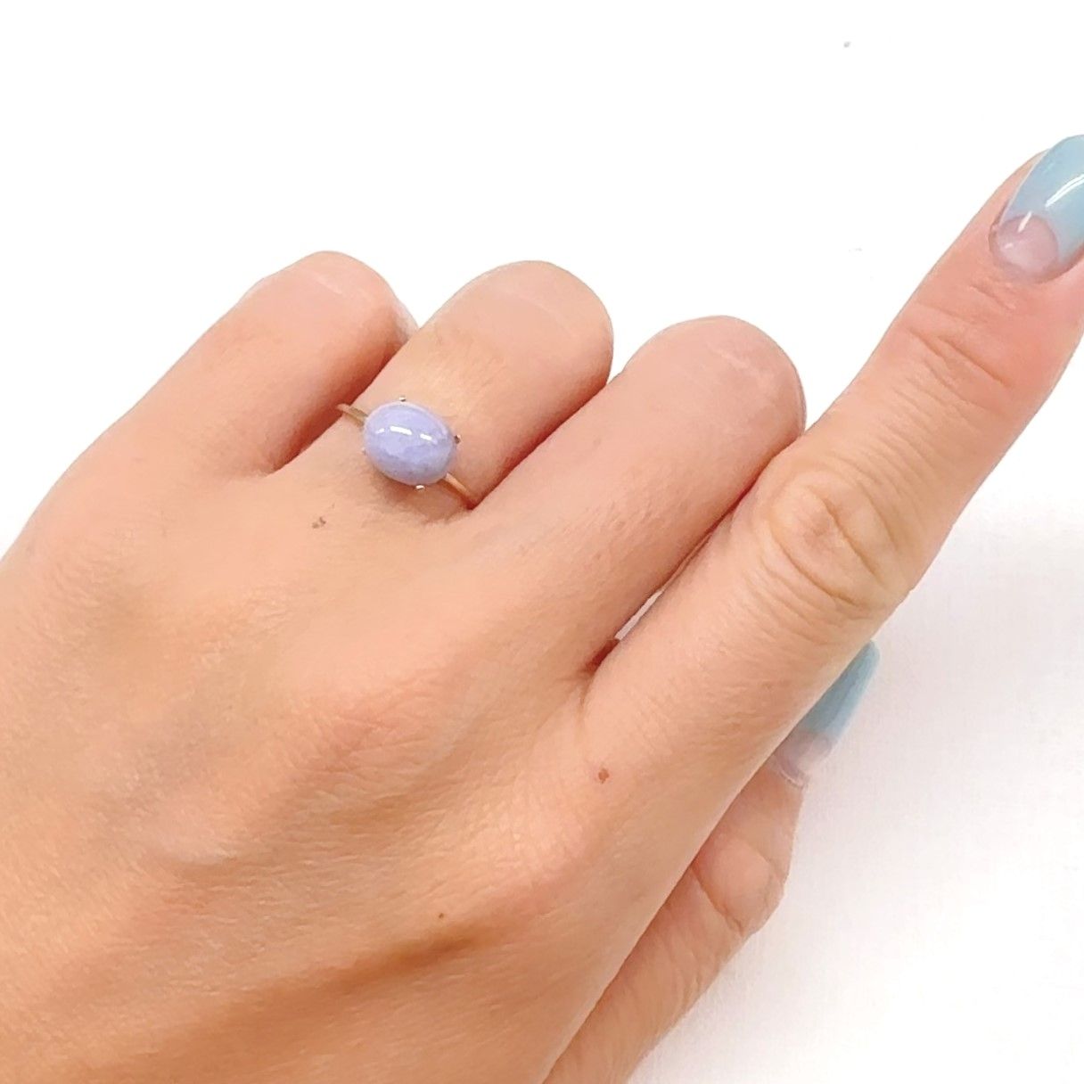 ラベンダー翡翠 ビルマ産 2.12ct[240628397]8.8x7.2mm前後
