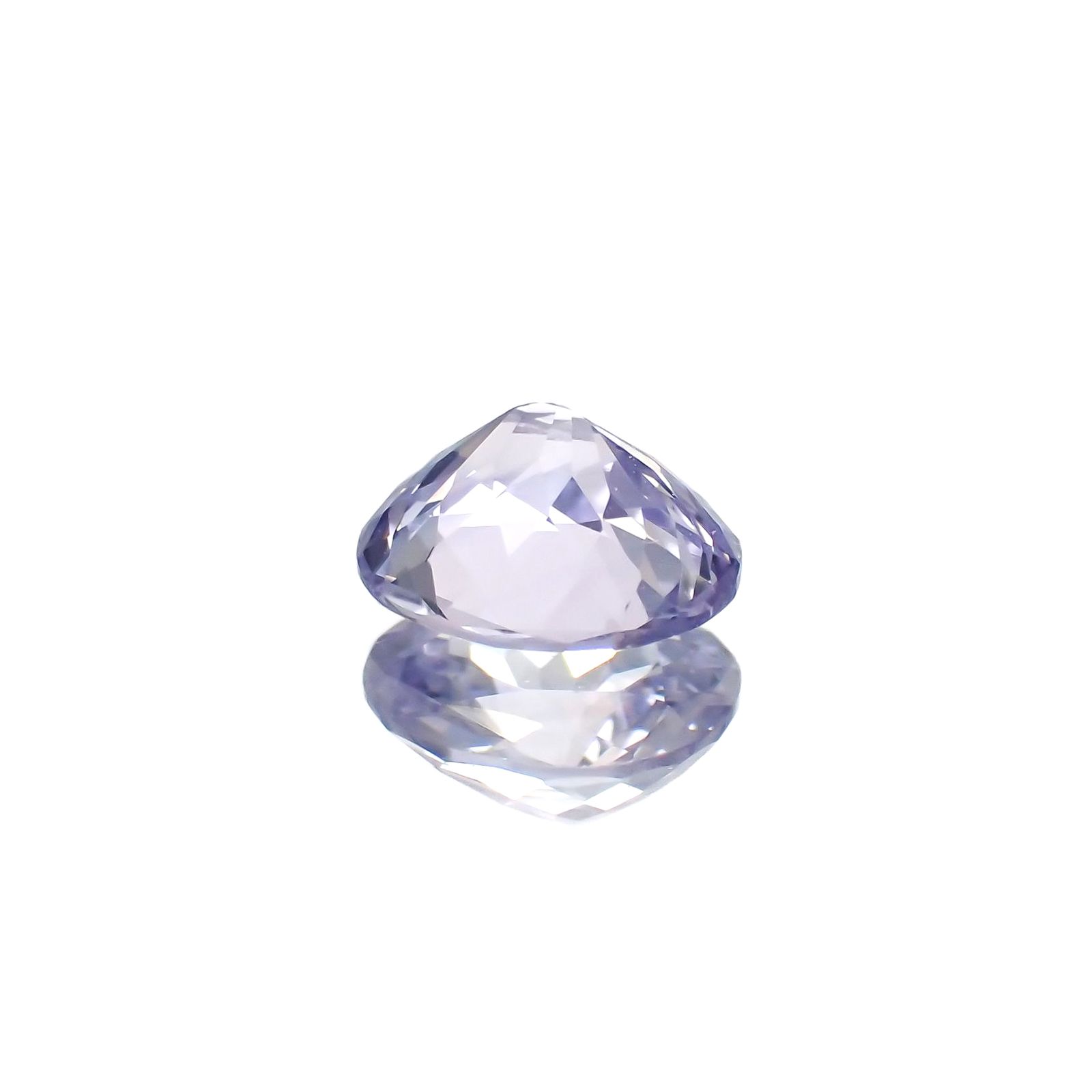 ラベンダーサファイア(宝石名サファイア)スリランカ/マダガスカル産 0.58ct 識別済[250817483]5.5x4.7mm前後