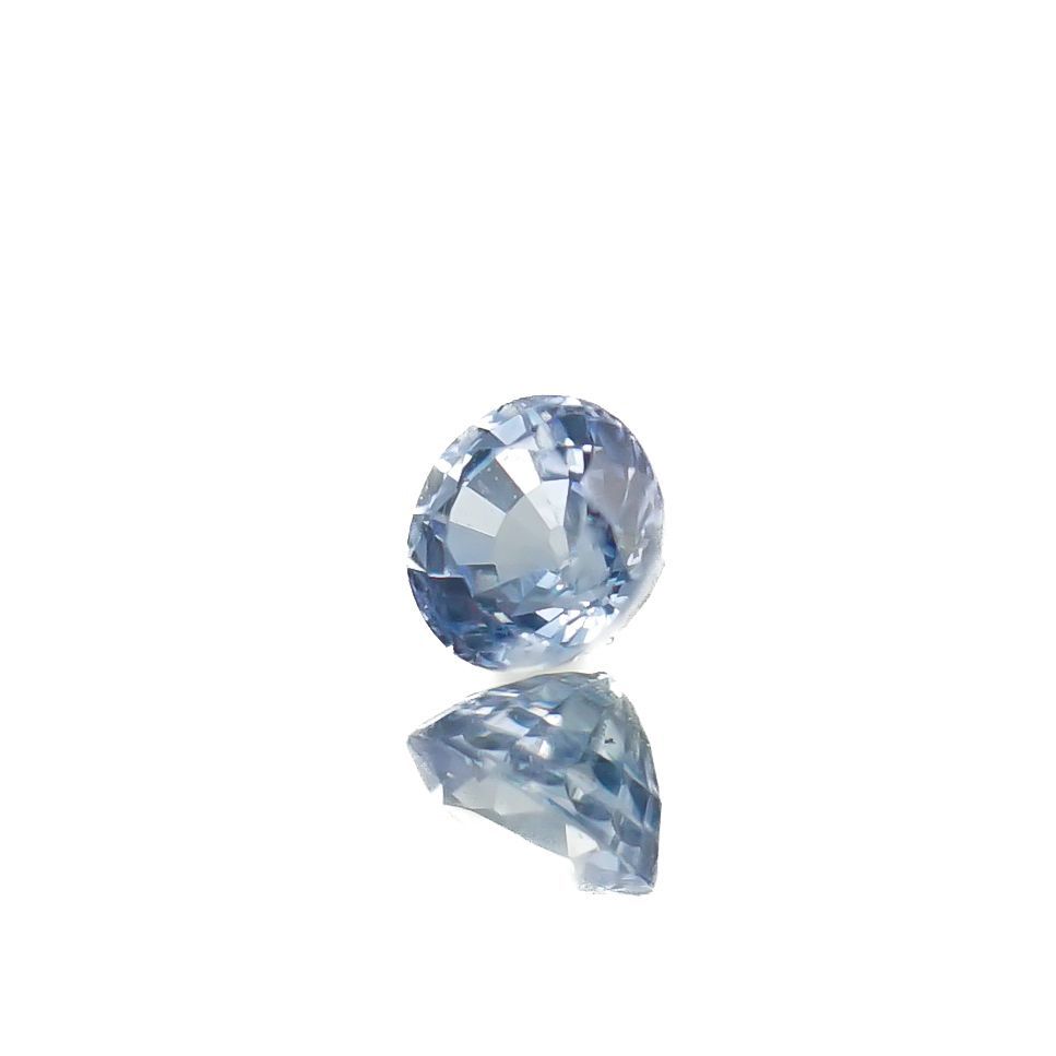 アイスブルーサファイア(宝石名サファイア)スリランカ/マダガスカル産 0.34ct 識別済[230119941]3.9x3.8mm前後