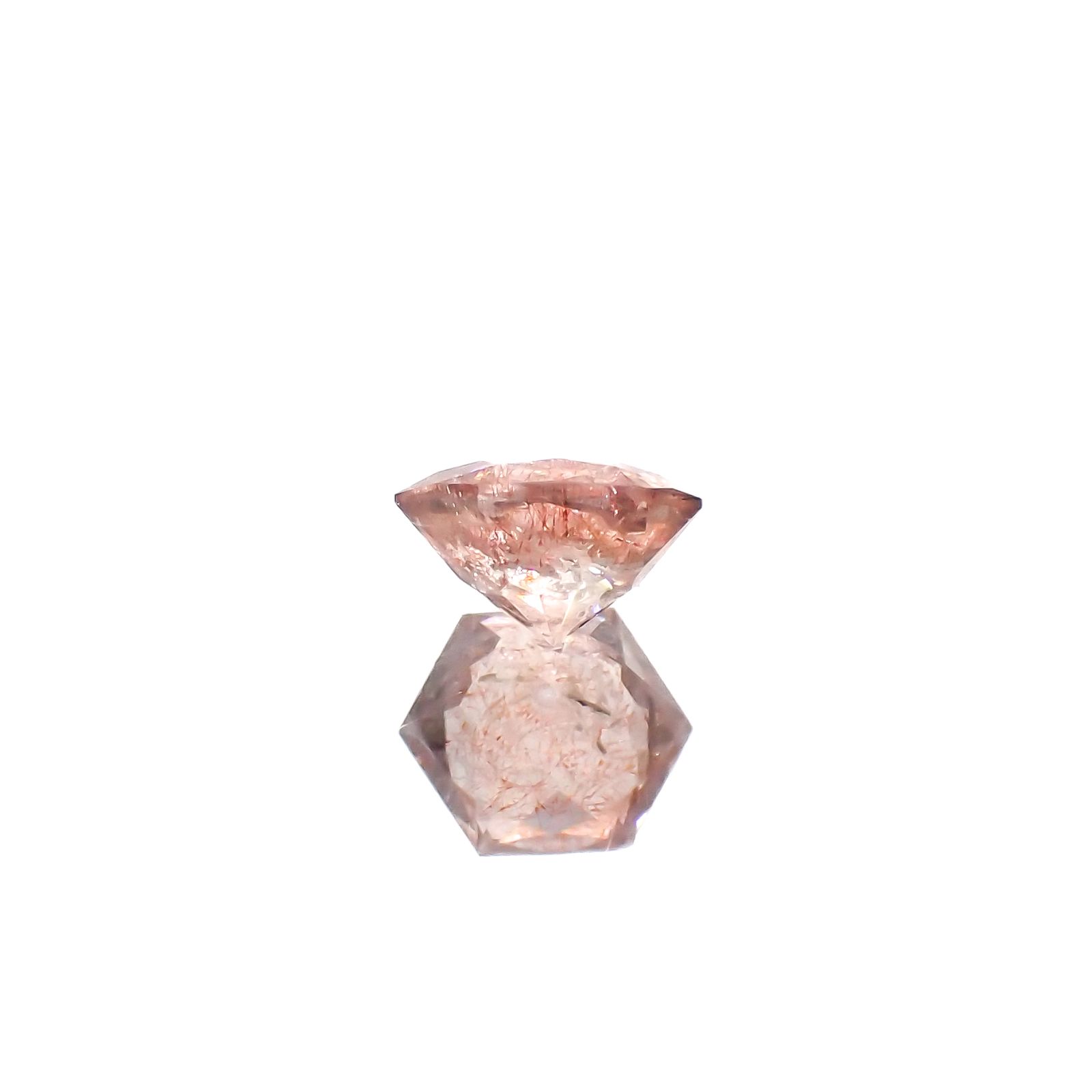 ◇ヘキサゴンカット◇ストロベリークォーツ カザフスタン産 0.77ct[240125488]5.7x5.6mm前後