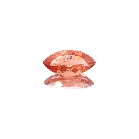 オレゴンサンストーン(宝石名ラブラドライト・サンストーン) アメリカ・オレゴン州産 1.671ct ソ付(彩珠)[21019350]12.1×6.2mm前後