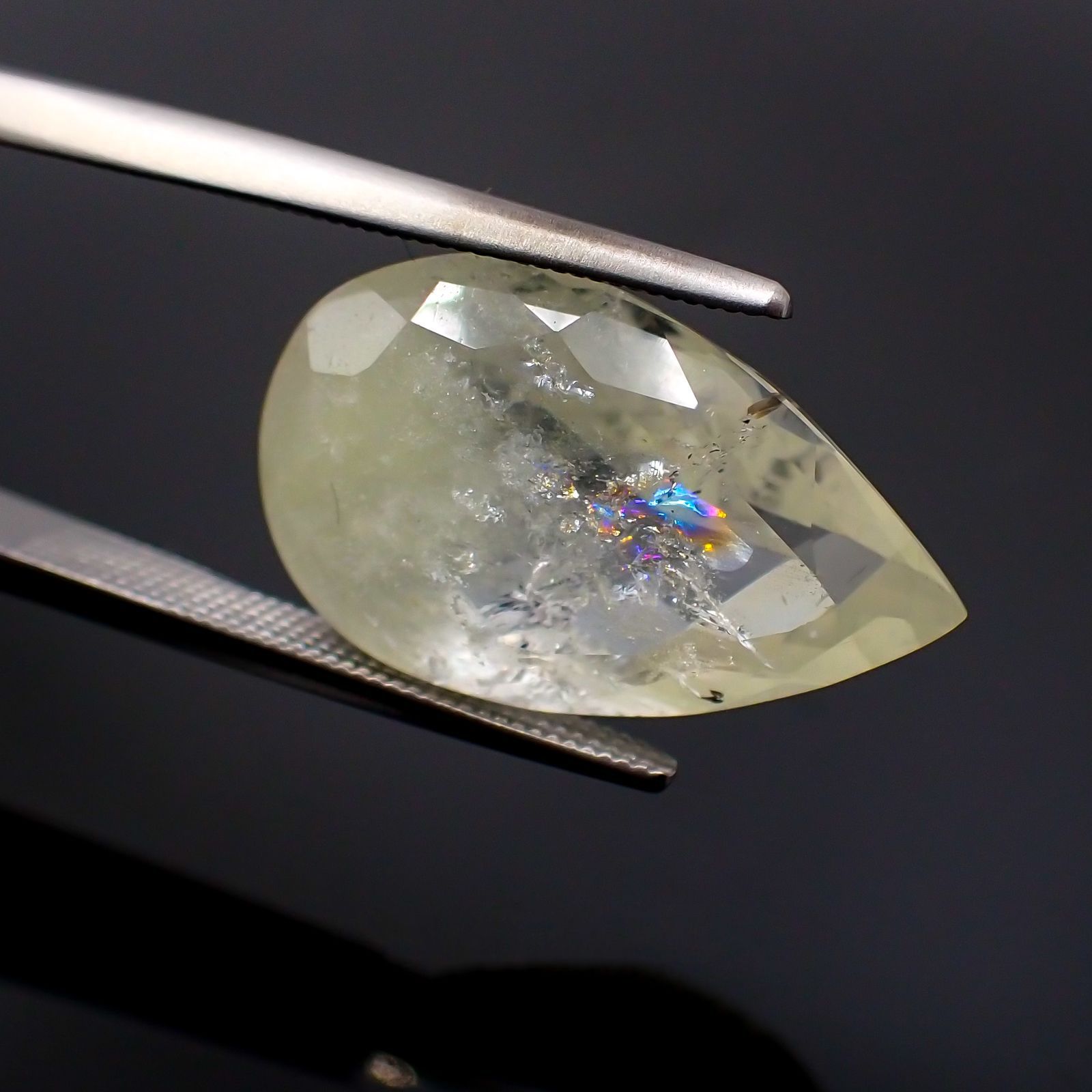 サルファーインクォーツ ブラジル産 8.88ct[231124308]19.5x11.7mm前後