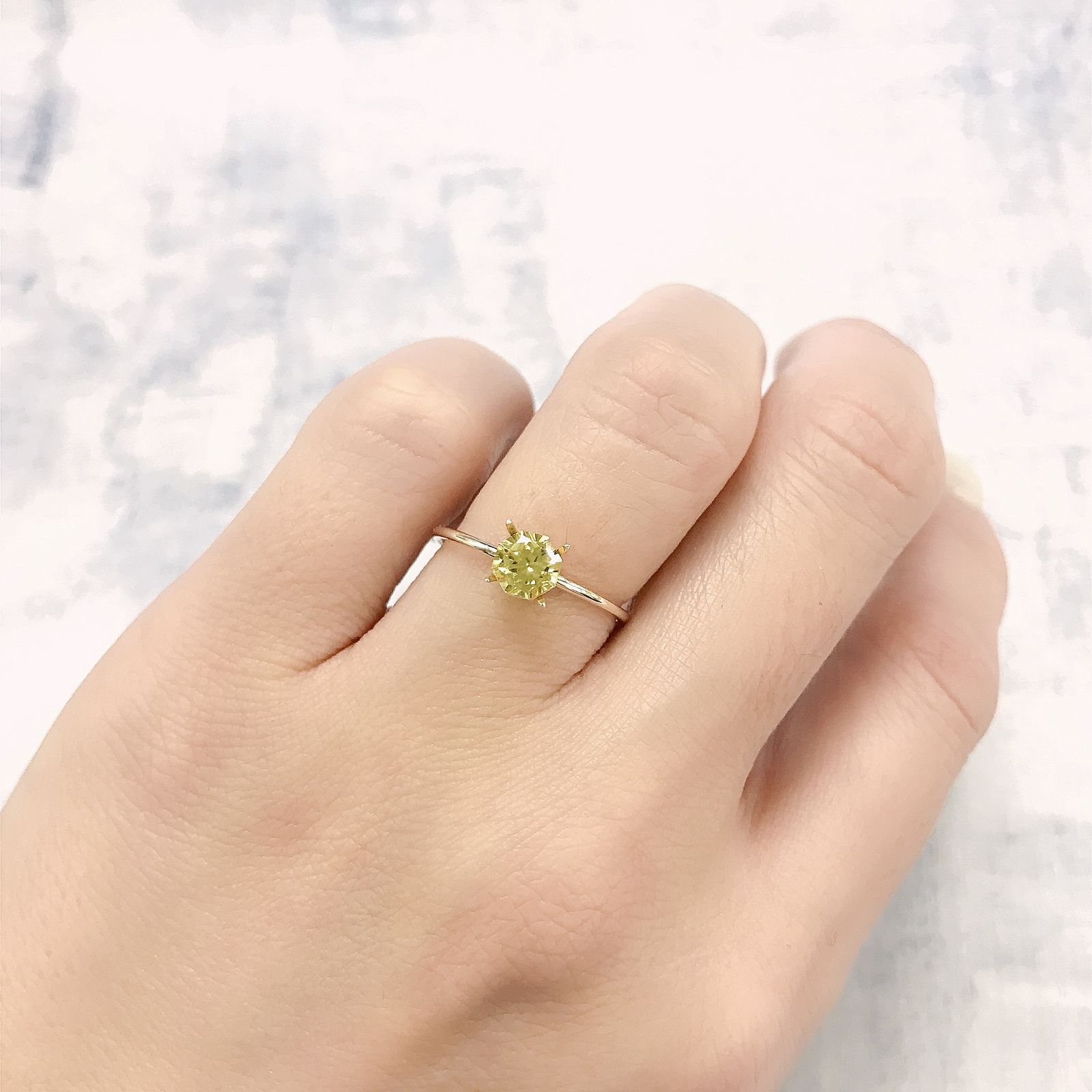 ◇オクタゴンカット◇イエロージルコン(宝石名ジルコン)スリランカ/カンボジア産 0.96ct 識別済[220113983]5.1x5.1mm前後