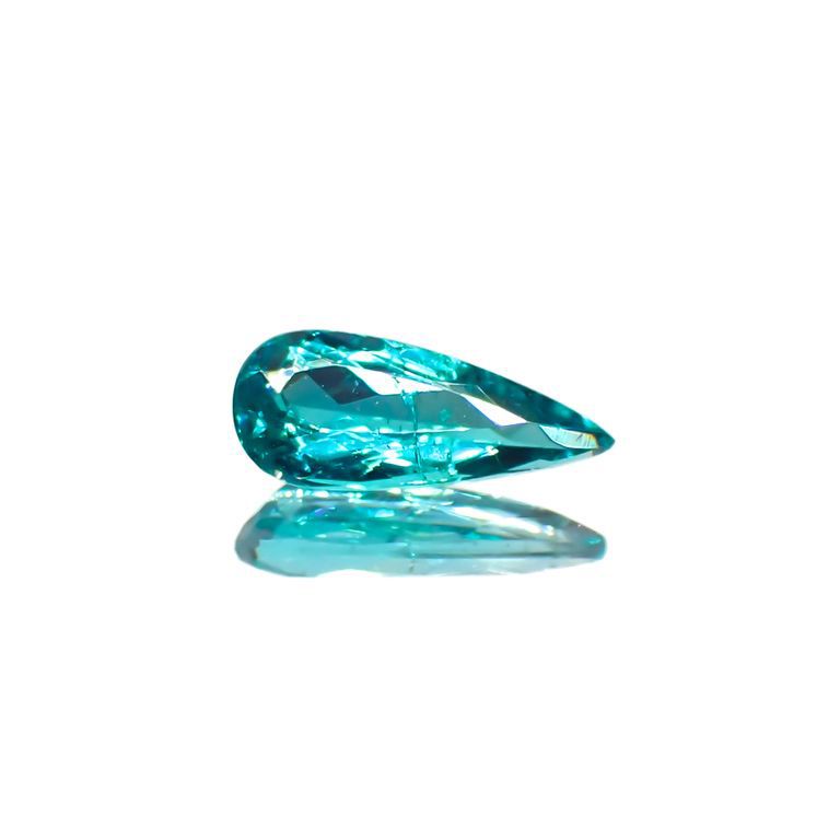 パライバトルマリン(宝石名トルマリン/別名パライバ・トルマリン)ブラジル産 GIA鑑付 0.31ct / 7.6x3.2mm前後 [221018786]