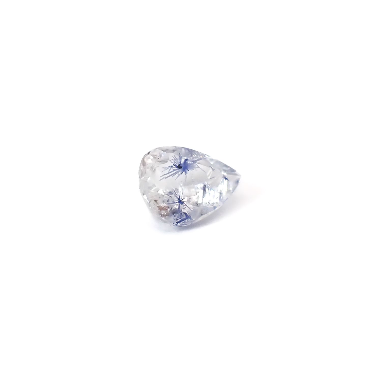 デュモルチェライトインクォーツ ブラジル産 0.76ct / 7.4x5.8mm前後 [260331856]
