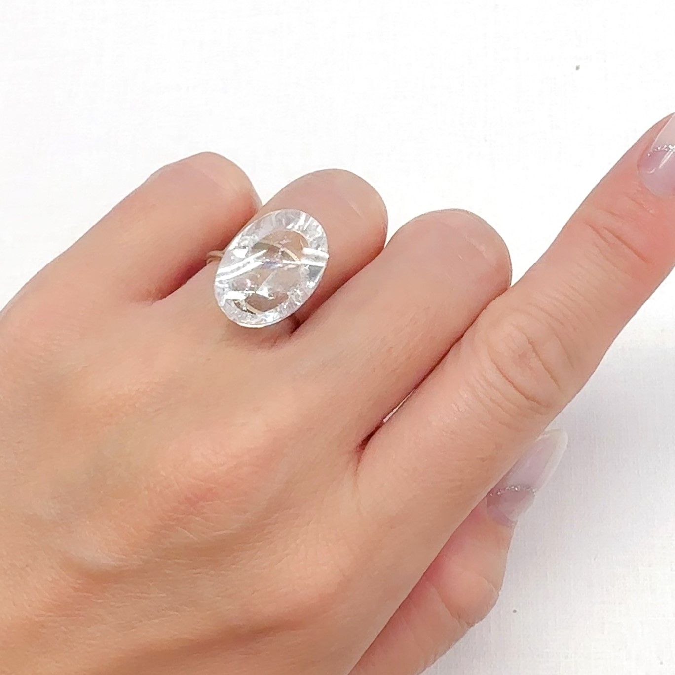 マニフェストインクォーツ ブラジル産 11.17ct[240527422]18.1x12.7mm前後