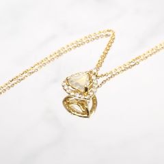 ◇La Clarte(ラ・クラルテ)◇K18マクルダイヤモンド ペンダント カナダ産 0.41ct[220115337]9.7x7.9mm前後