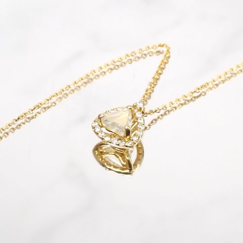 ◇La Clarte(ラ・クラルテ)◇K18マクルダイヤモンド ペンダント カナダ産 0.41ct[220115337]9.7x7.9mm前後