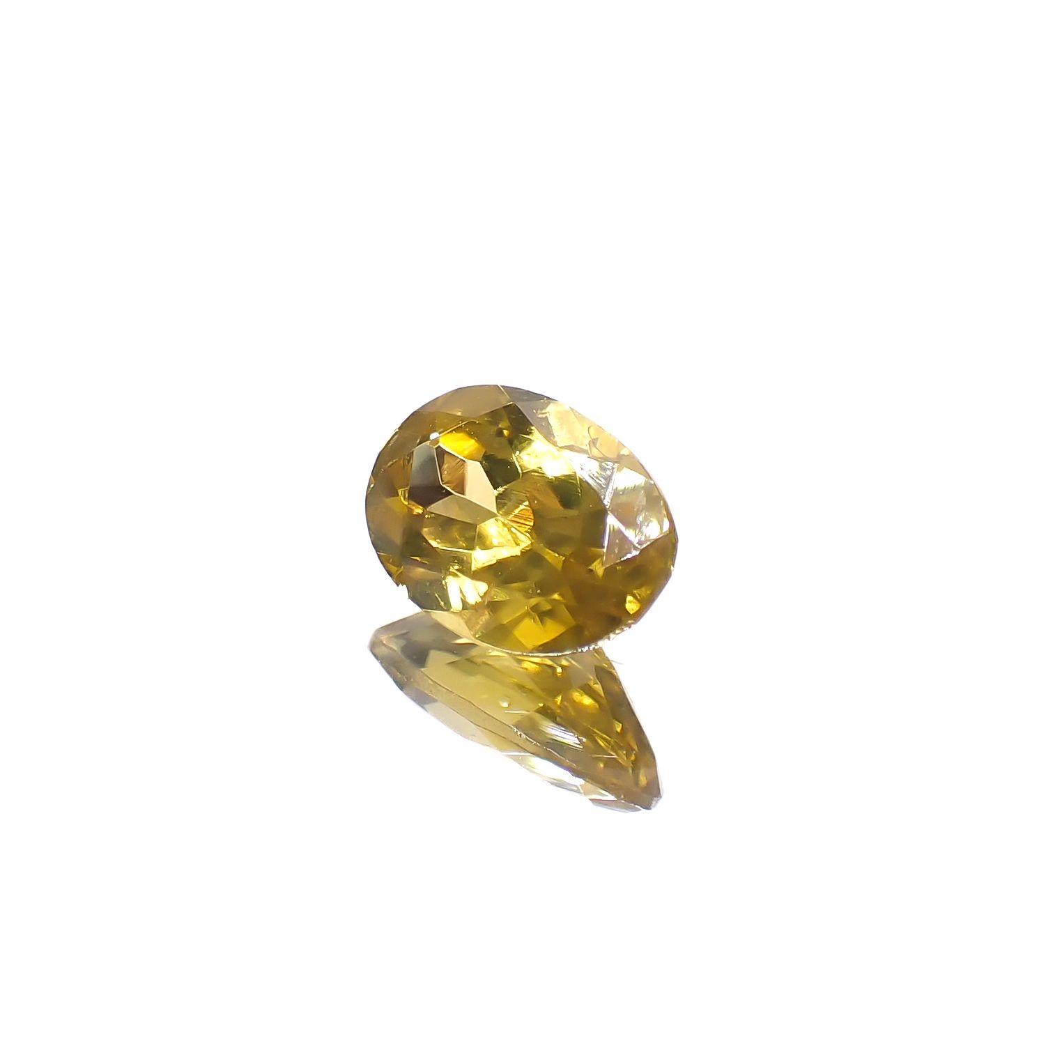 イエロージルコン スリランカ/カンボジア産 1.07ct[240728530]7.3x5mm前後
