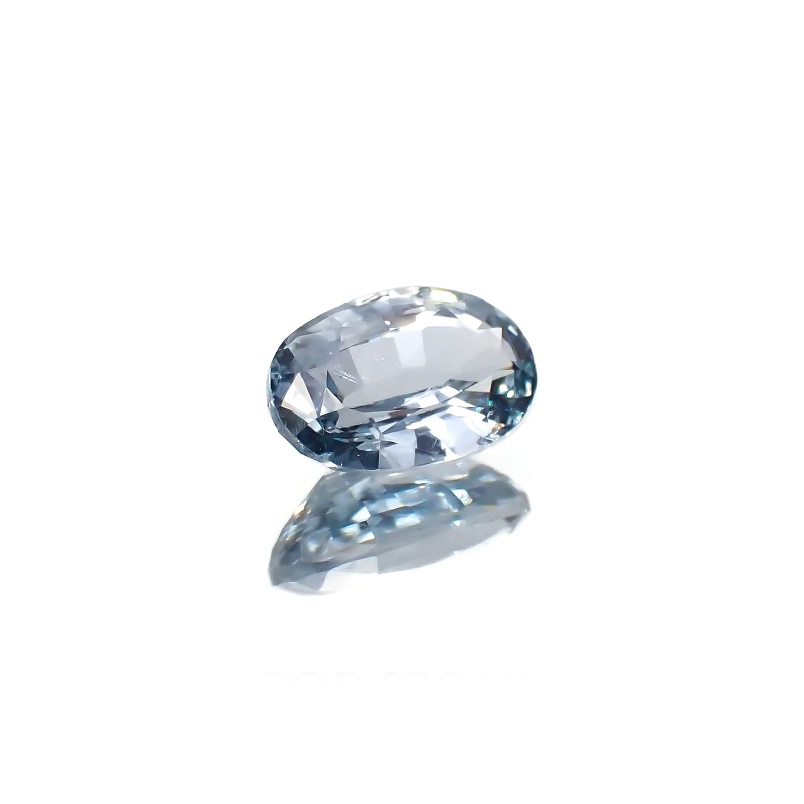 グレイッシュブルースピネル(宝石名スピネル)ビルマ/マダガスカル産 識別済 1.16ct / 7.8x5.1mm前後 [230220599]