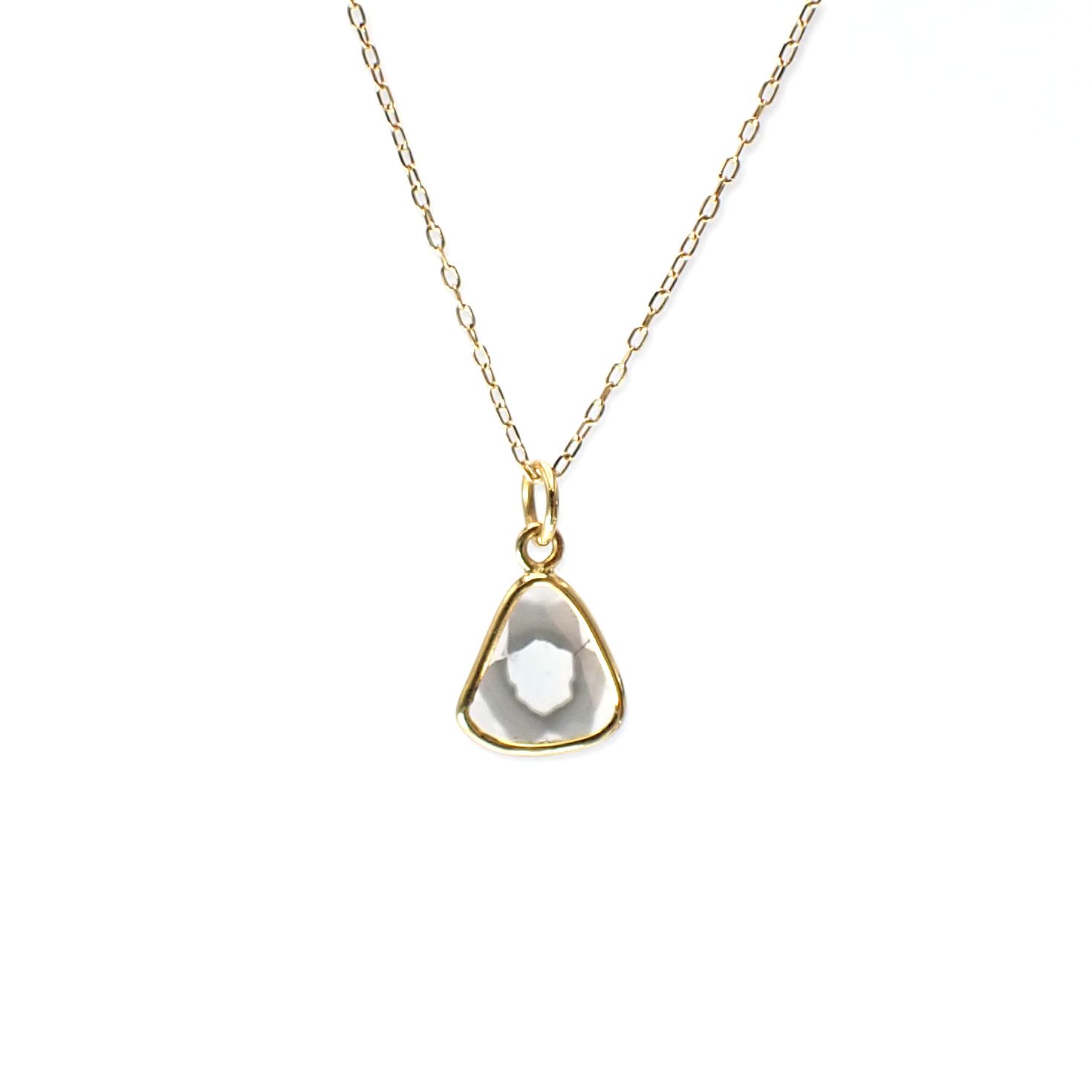 ◇K18仕様◇トラピッチェスライスダイヤモンド ペンダントトップ/チャーム(※チェーン別売り) 1.13ct / 8.6x7.9mm前後 [250430220]