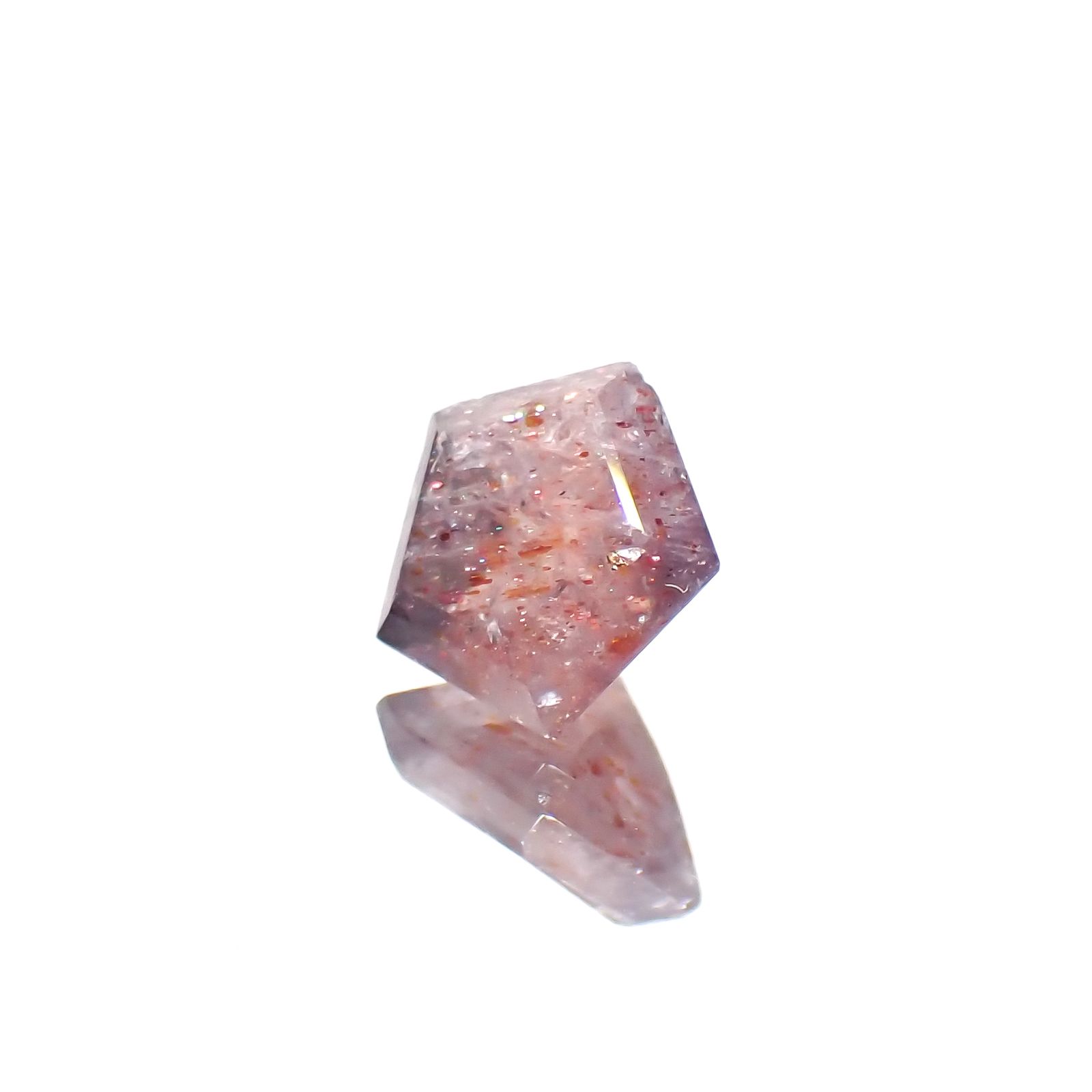 ◇ペンタゴンカット◇ブラッドショットアイオライト インド産 0.60ct[230320948]5.8x6.1mm前後