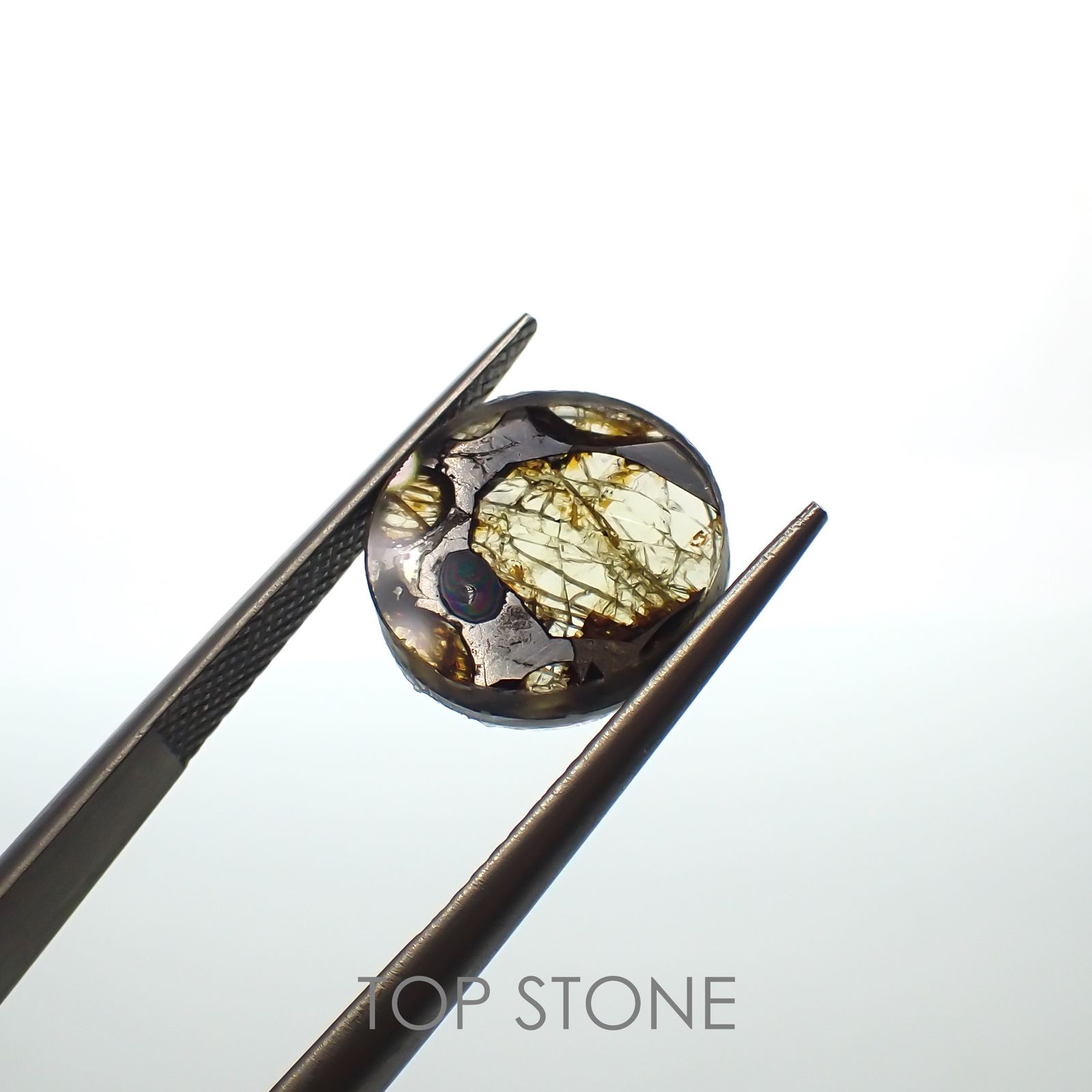 パラサイト隕石Sericho トリプレット 発見地：ケニア 3.67ct[220114148]12x12mm前後