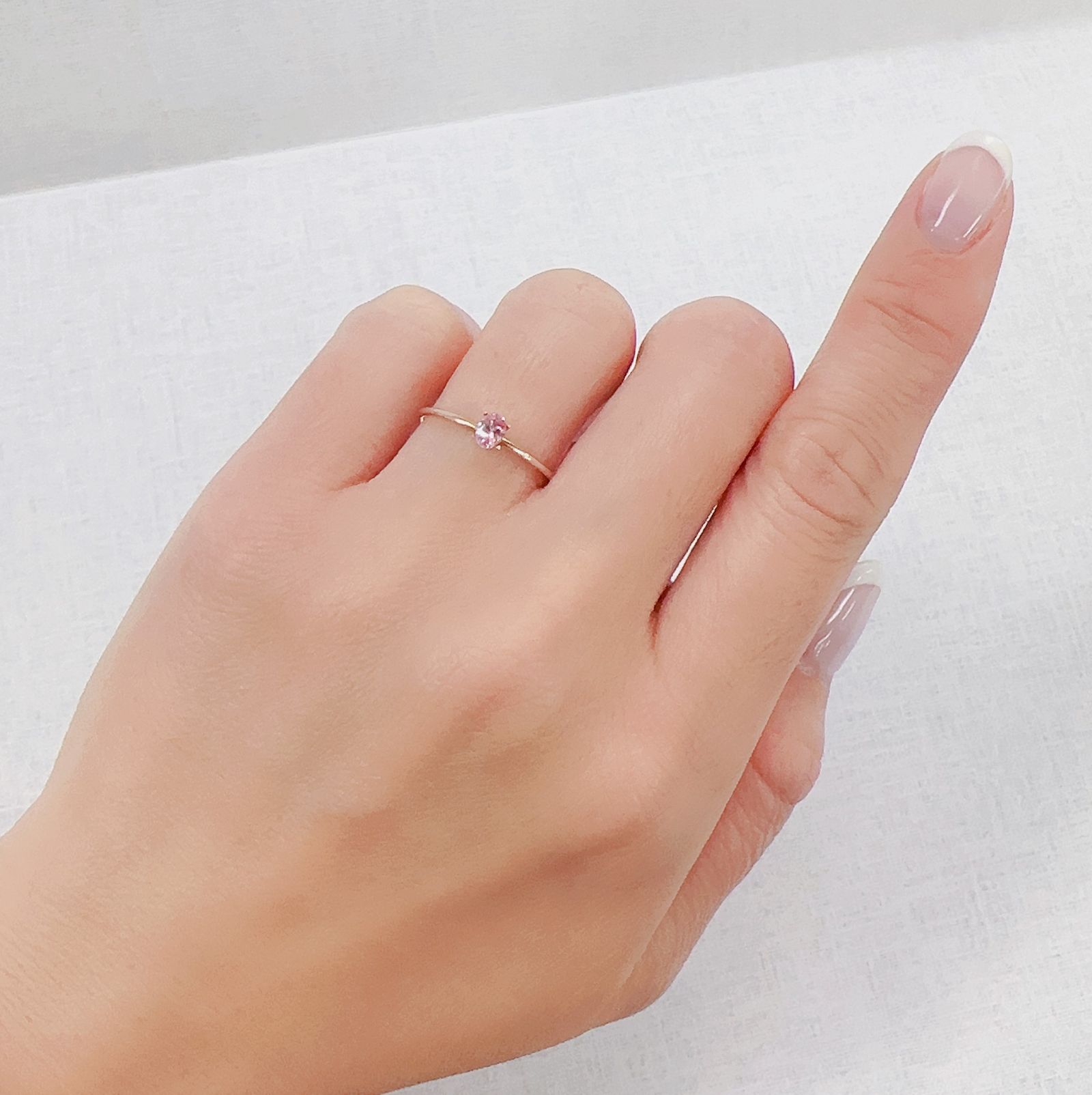 シルキーピンクスピネル タンザニア産 0.19ct[230421579]4x2.9mm前後