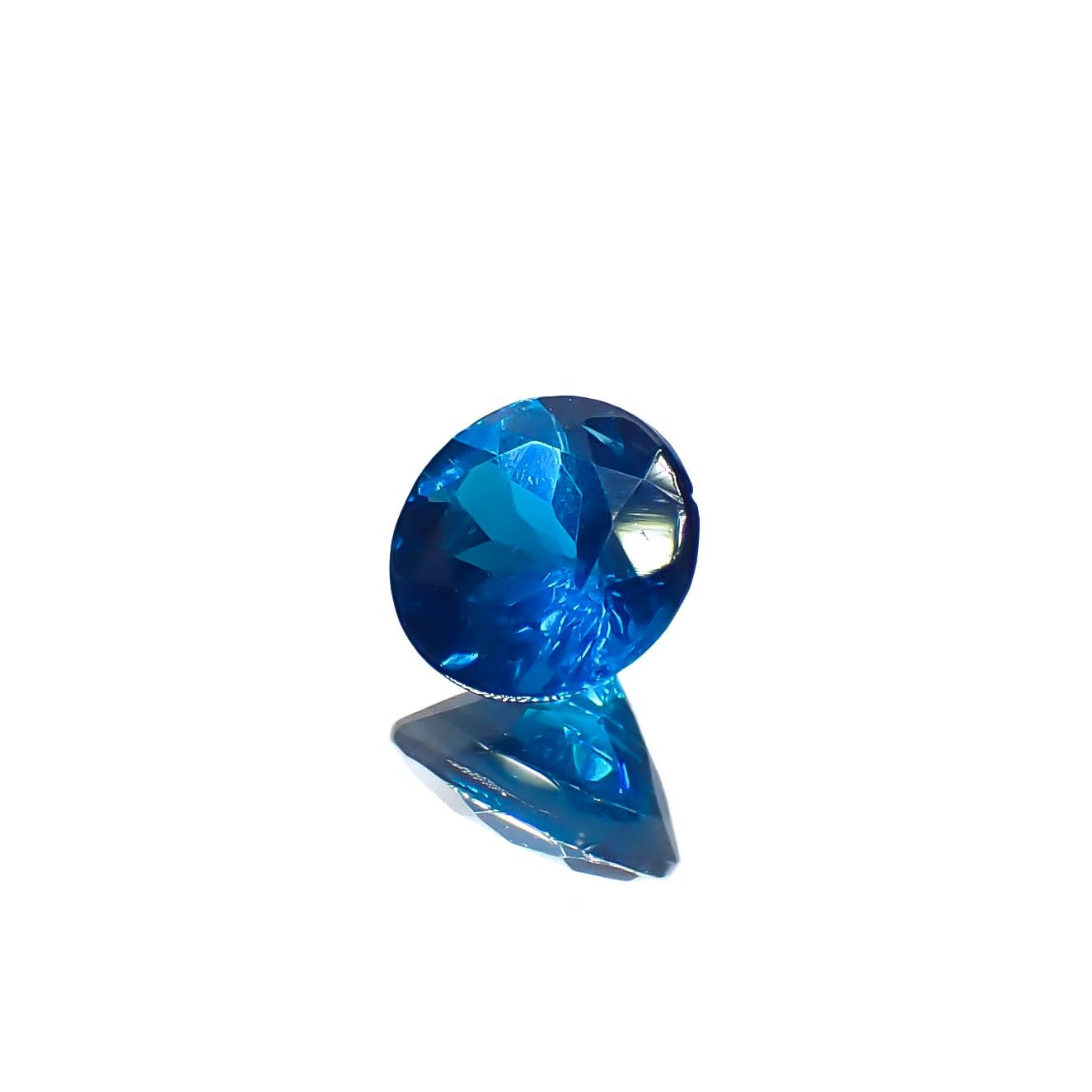ディープブルーアパタイト マダガスカル産 0.33ct[240828634]4.6x4.4mm前後