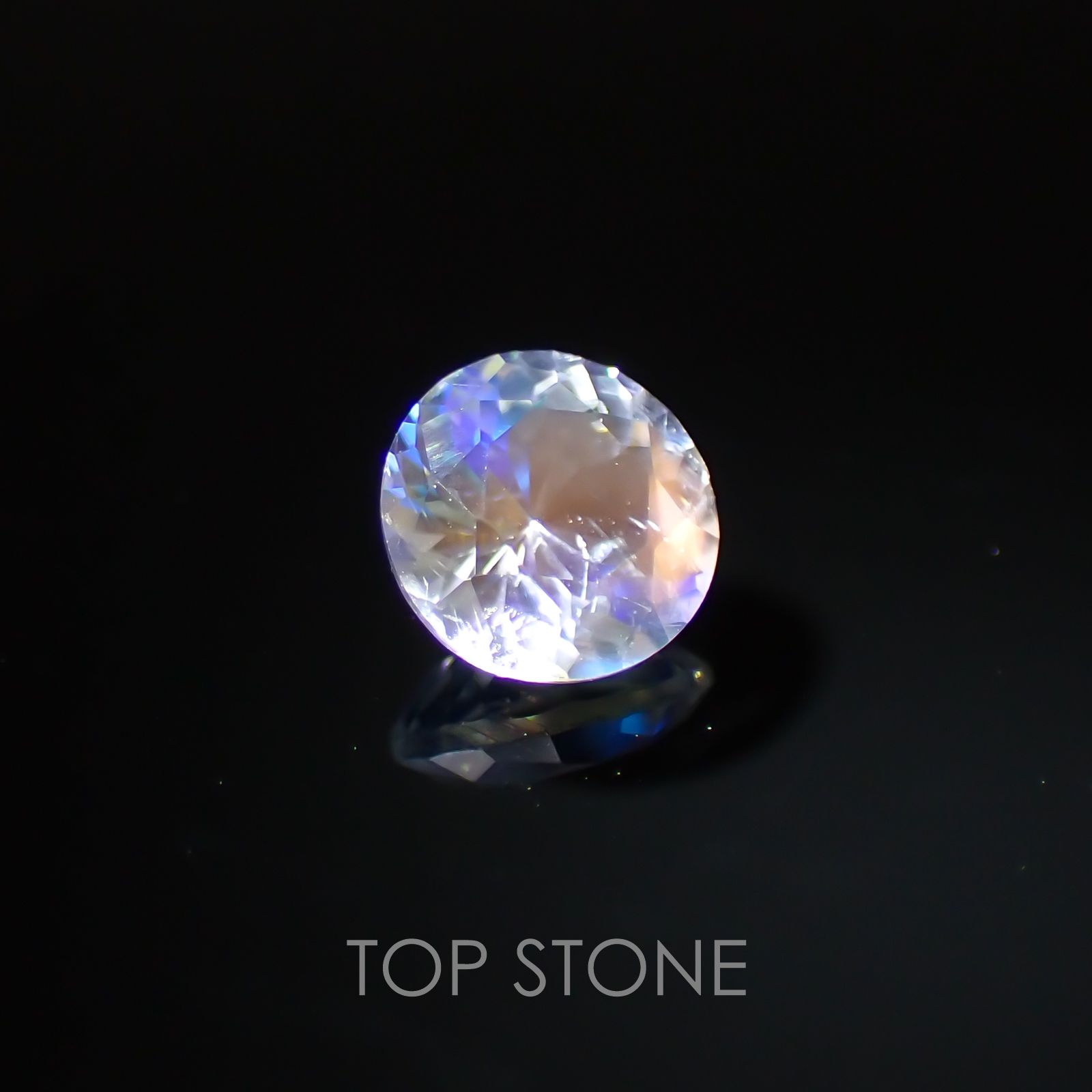 レインボームーンストーン(アンデシンラブラドライト) マダガスカル産 ルース 0.43ct[210310116]5×5mm前後