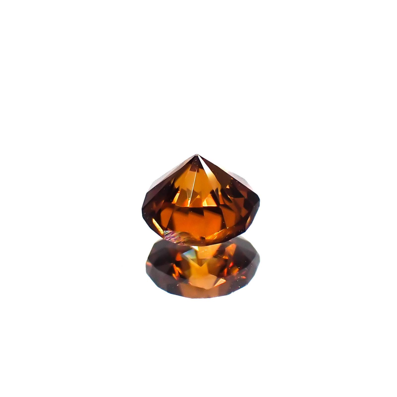 ◇オクタゴンカット◇オレンジジルコン(宝石名ジルコン)スリランカ/カンボジア産 0.87ct 識別済[230320999]4.9x4.8mm前後