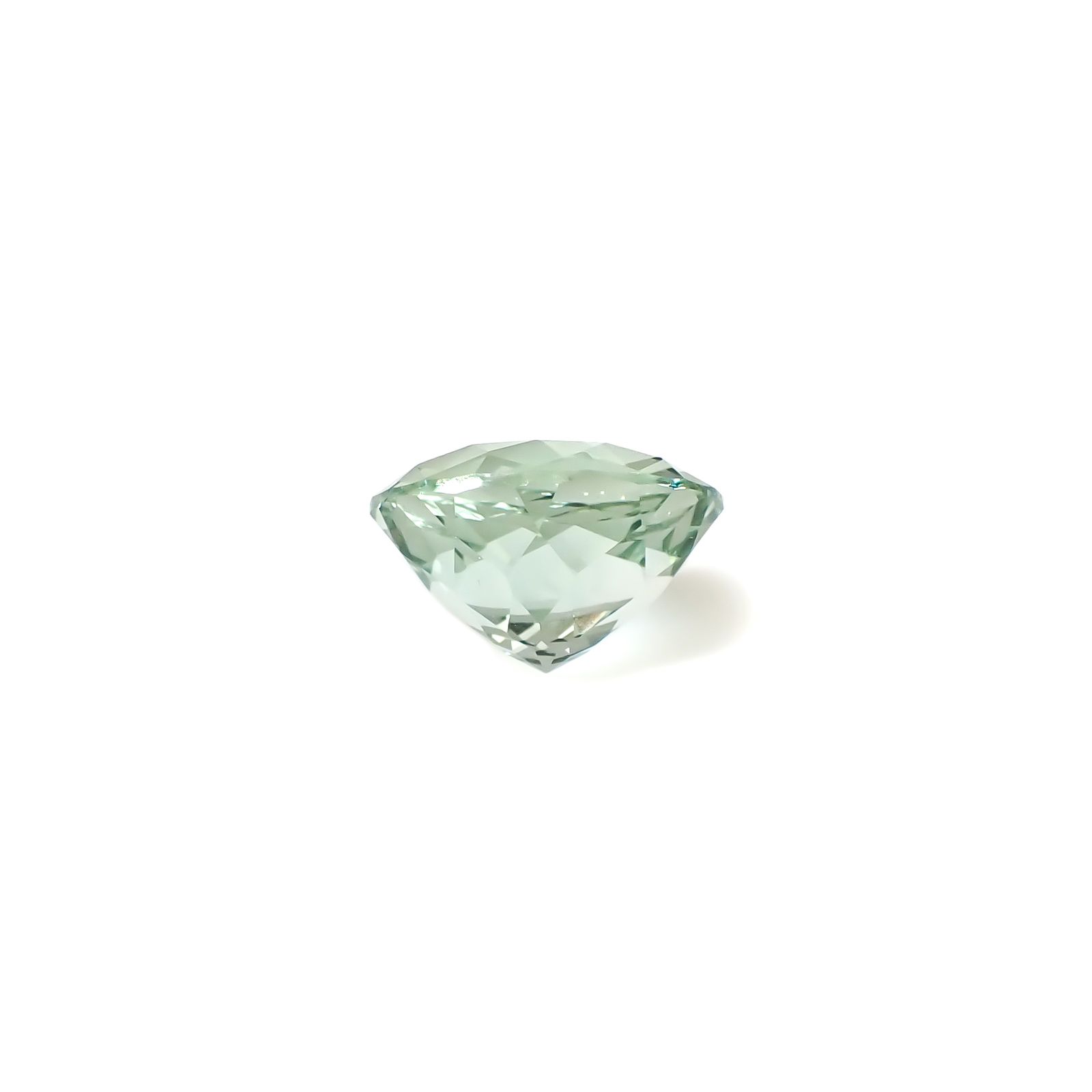 プラシオライト(グリーンアメジスト) ブラジル産 8.80ct [241229565]14x14mm前後