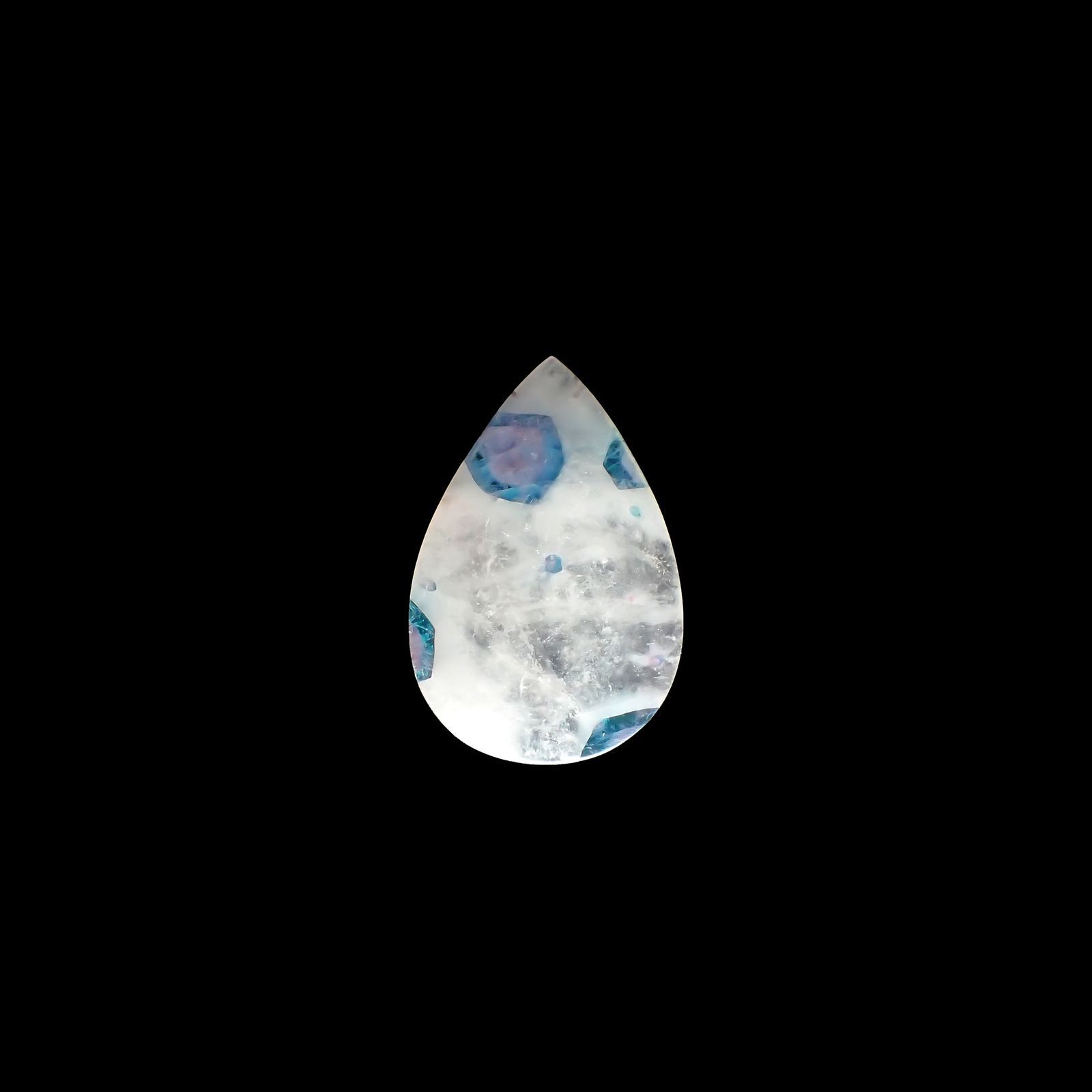 パライバトルマリンインクォーツ ブラジル産 9.58ct[231023821]23.4x15.8mm前後
