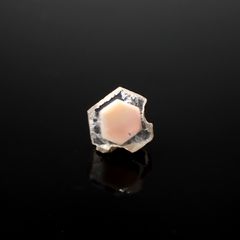 ファントムクォーツ 原石スライス ブラジル産 3.78ct [250330074]10.7x11.5mm前後