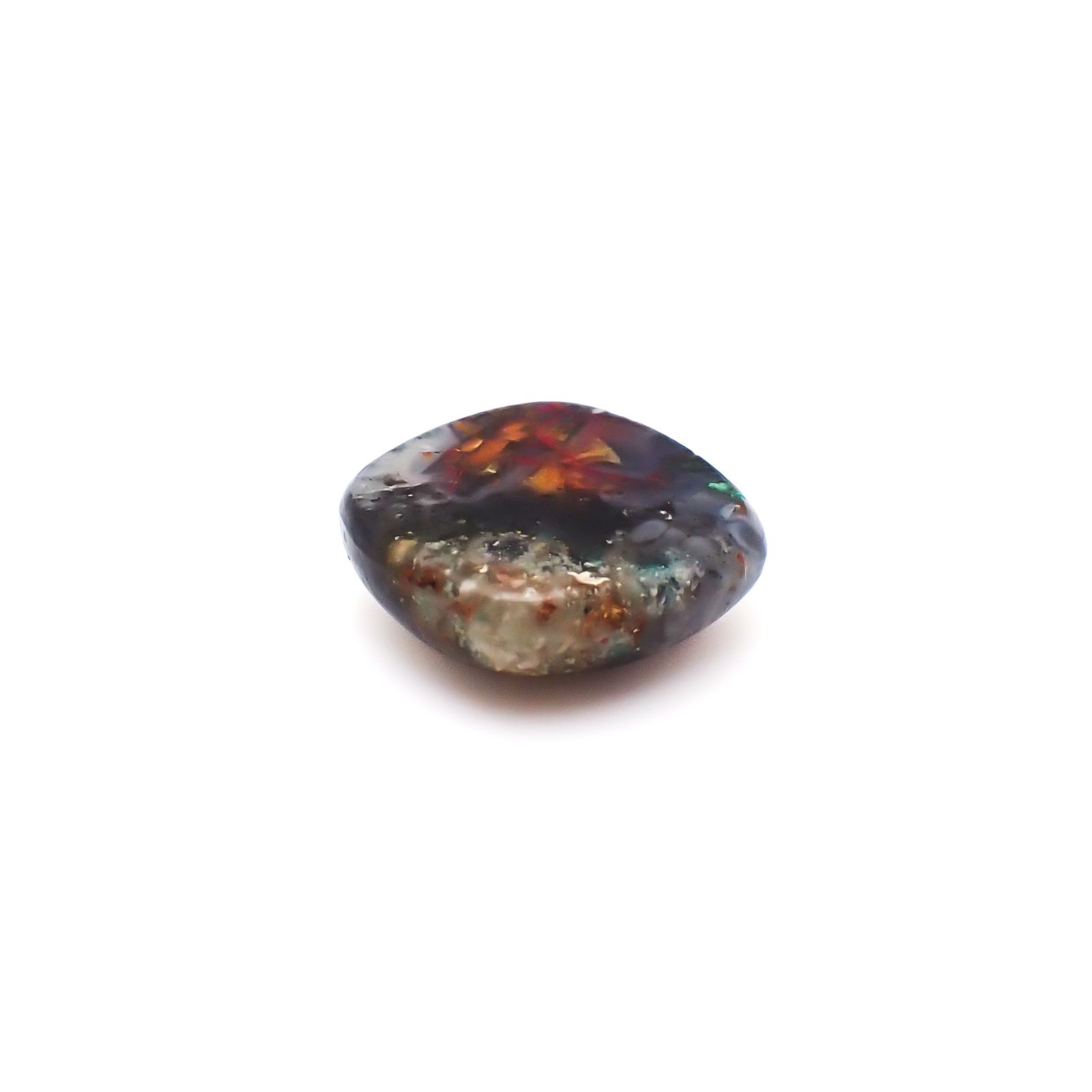 コッパークリソコラインカルセドニー インドネシア産 8.51ct / 12.7x12.5mm前後 [260932799]
