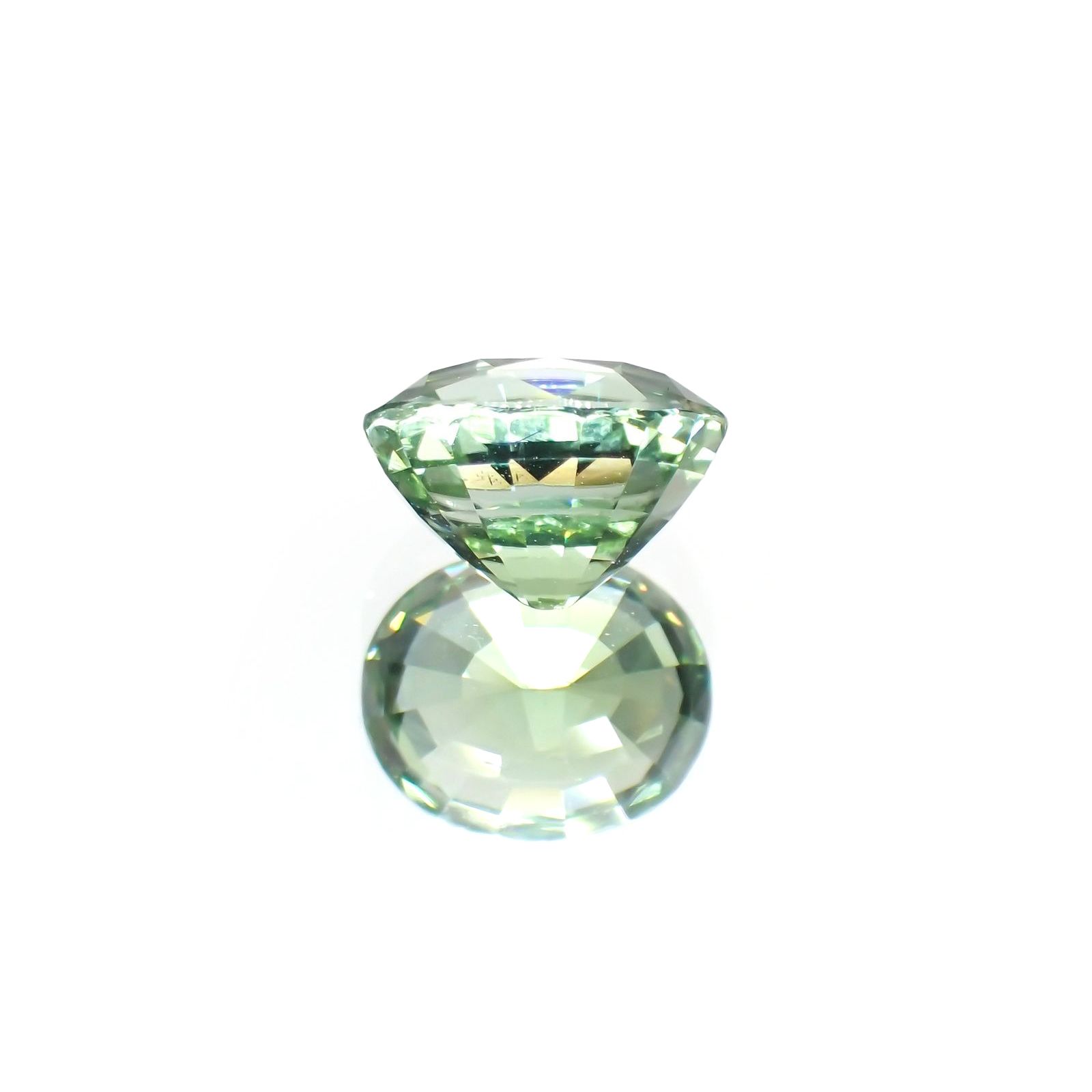 ミントトルマリン(宝石名グリーン・トルマリン) ルワンダ産 ソ付(彩珠) 1.619ct / 7.8x6.5mm前後 [260313631]