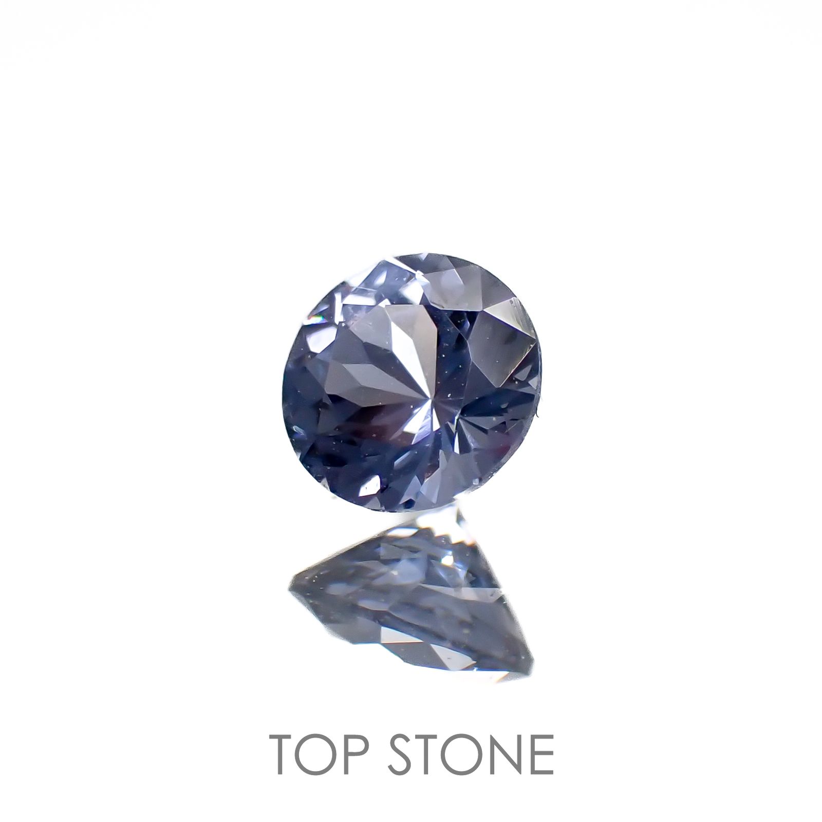 グレイッシュブルースピネル(宝石名スピネル)ビルマ/マダガスカル産 0.29ct 識別済[220817439]4.1x4.1mm前後