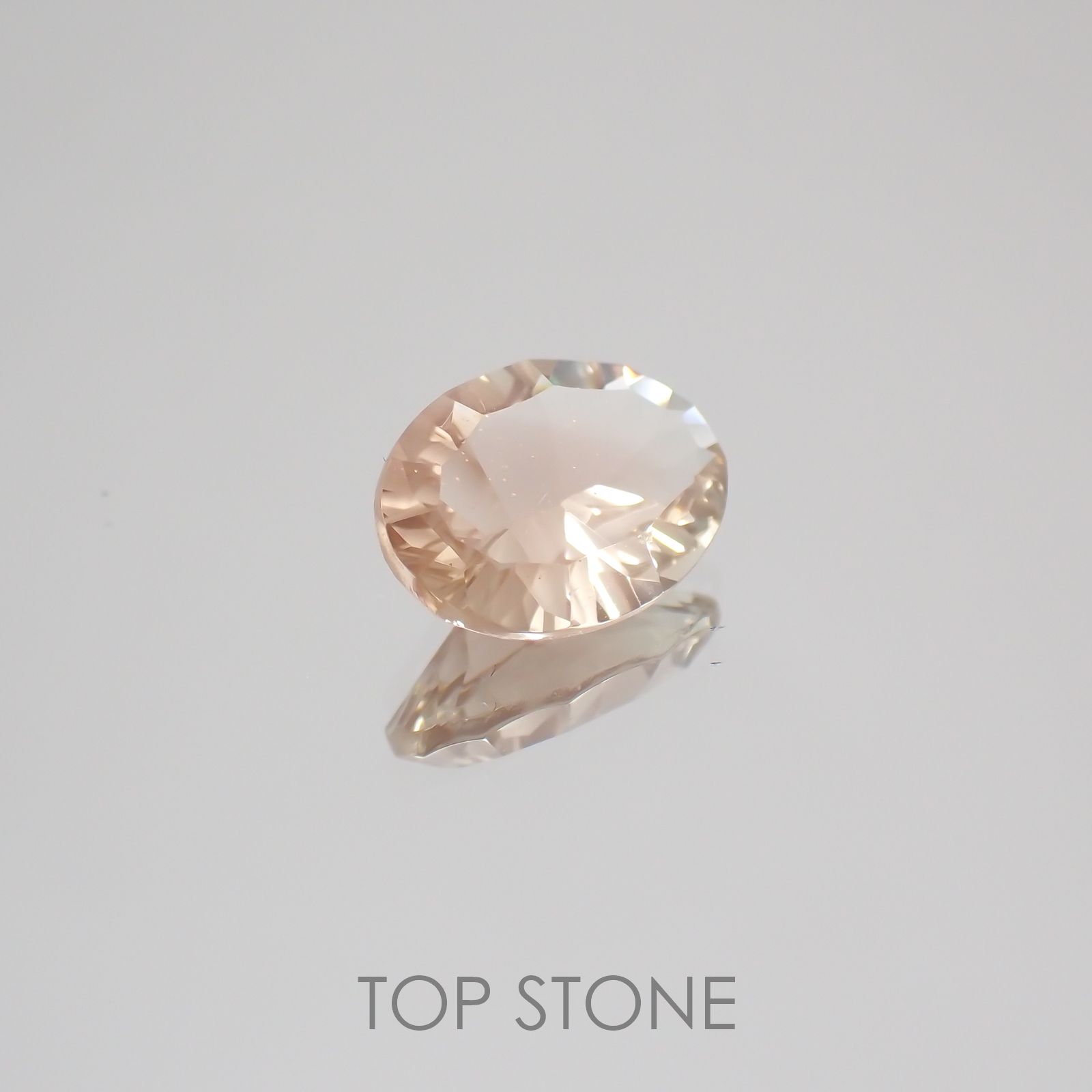 ◇コンケーブカット◇オレゴンサンストーン(宝石名ラブラドライト) アメリカ・オレゴン州産 1.23ct 識別済[210410421]9×6.6mm前後