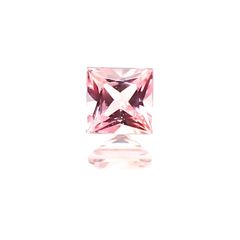 ◇プリンセスカット◇パパラチャサファイア ソーティング付き スリランカ産 ルース 0.104ct[20117824]2.5×2.5mm前後