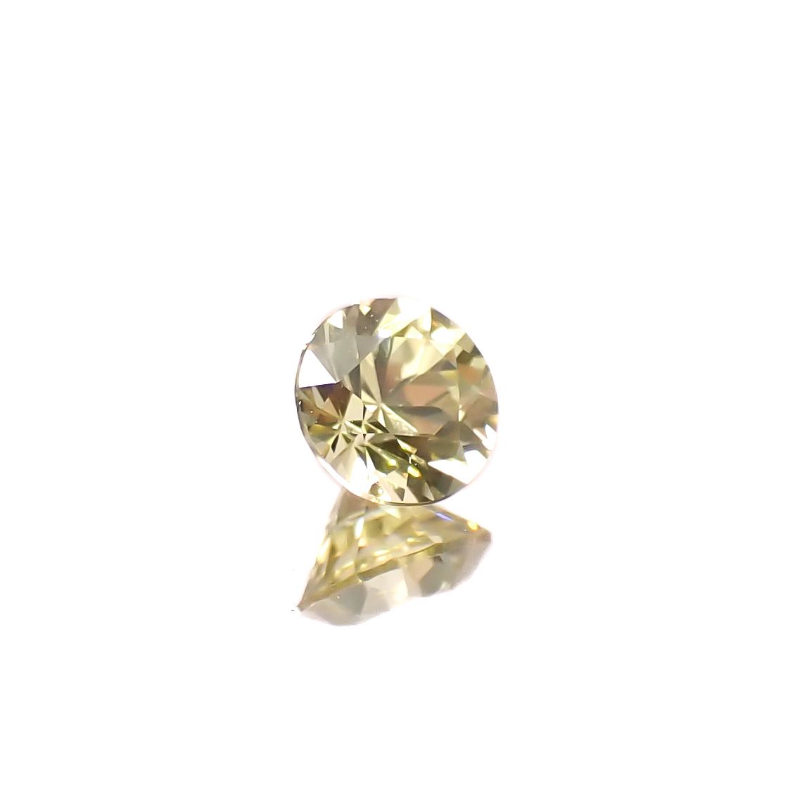 イエロージルコン(宝石名イエロー・ジルコン)スリランカ/カンボジア産 0.48ct 識別済[241129496]4.3x4.3mm前後
