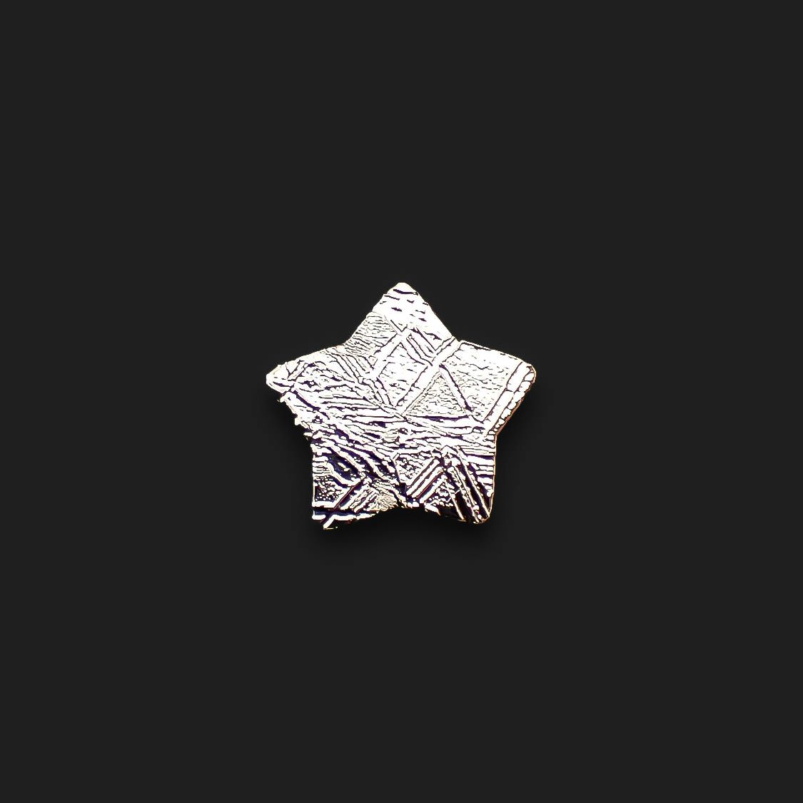 ◇カスタムカット・スター◇アルタイ隕石 発見地：中国 0.92ct [250330015]9.7x8.8mm前後