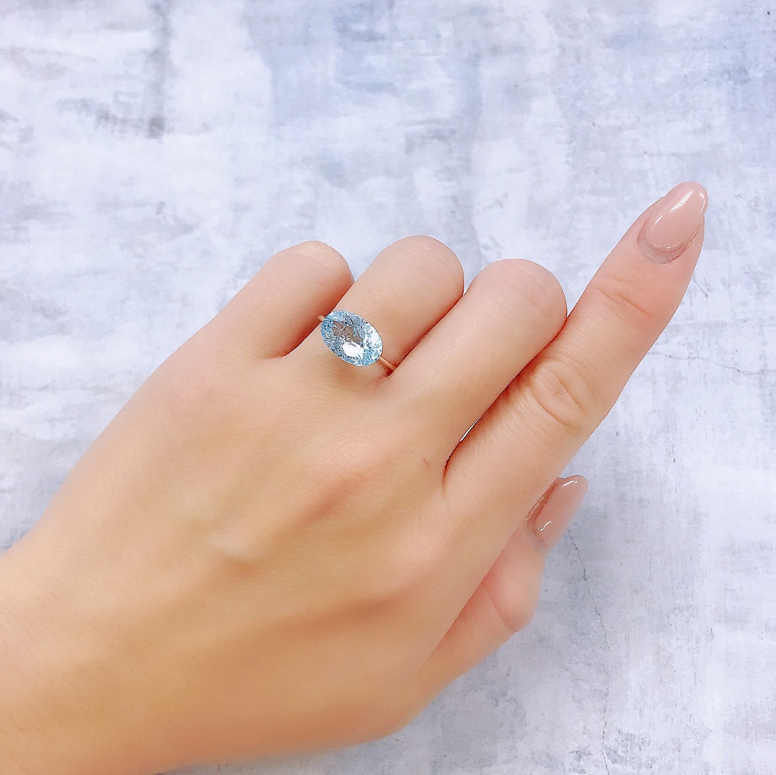 ◇カスタムカット◇ブルートパーズ ブラジル産 3.70ct[221219342]12.1x8.1mm前後