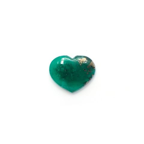 パイライトインエメラルド(宝石名パイライトインエメラルド) コロンビア・チボール鉱山産 2.996ct 彩珠鑑付[250711508]10.5×12.9mm前後