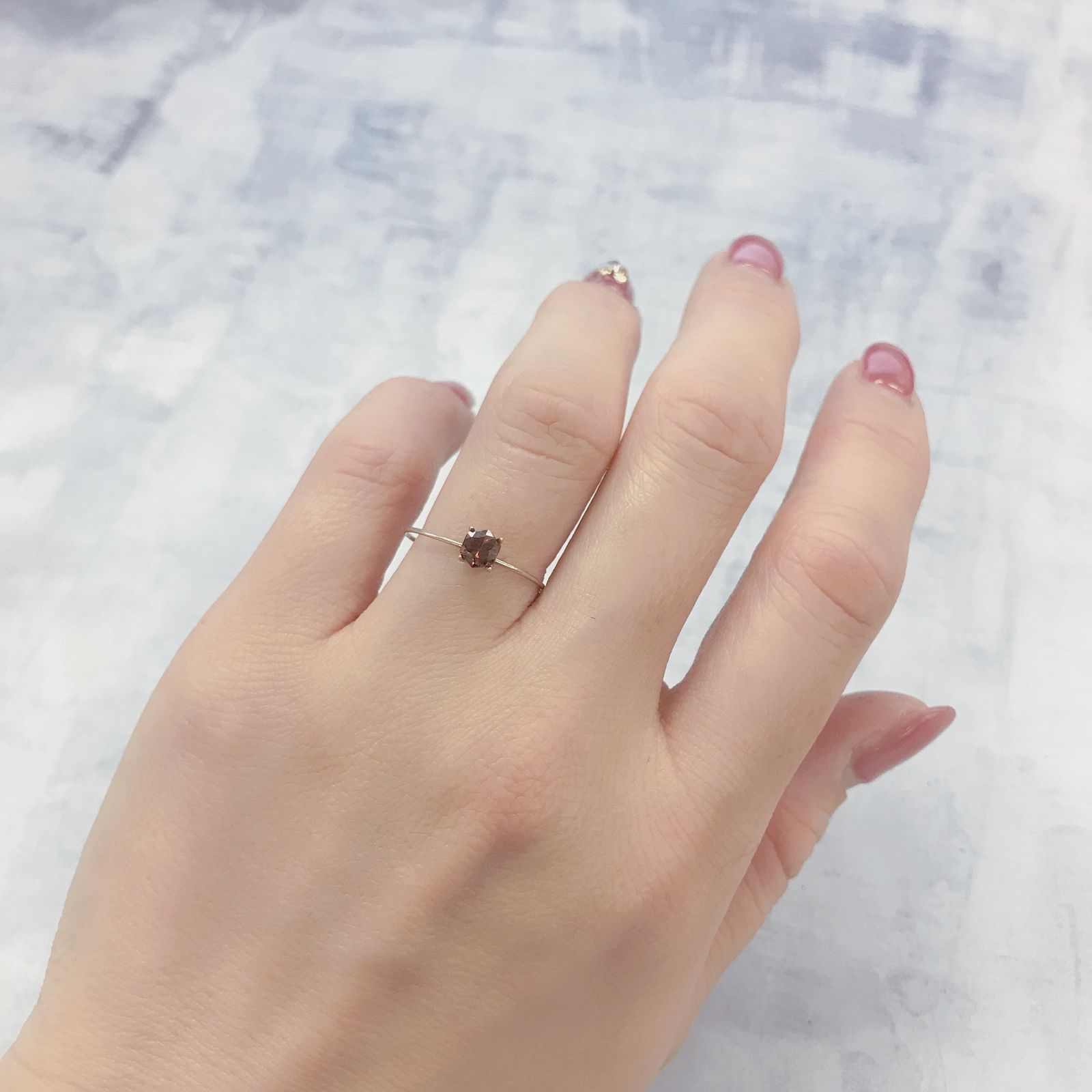 ◇ヘキサゴンカット◇レッドジルコン(宝石名ジルコン)スリランカ/カンボジア産 0.44ct 識別済[220114934]4x4mm前後