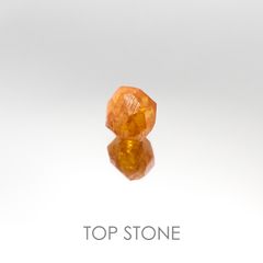 スペサルティンガーネット マンダリンオレンジカラー(宝石名ガーネット) タンザニア産 原石・結晶 2.20ct 識別済[20095409]6.8×6.7mm前後