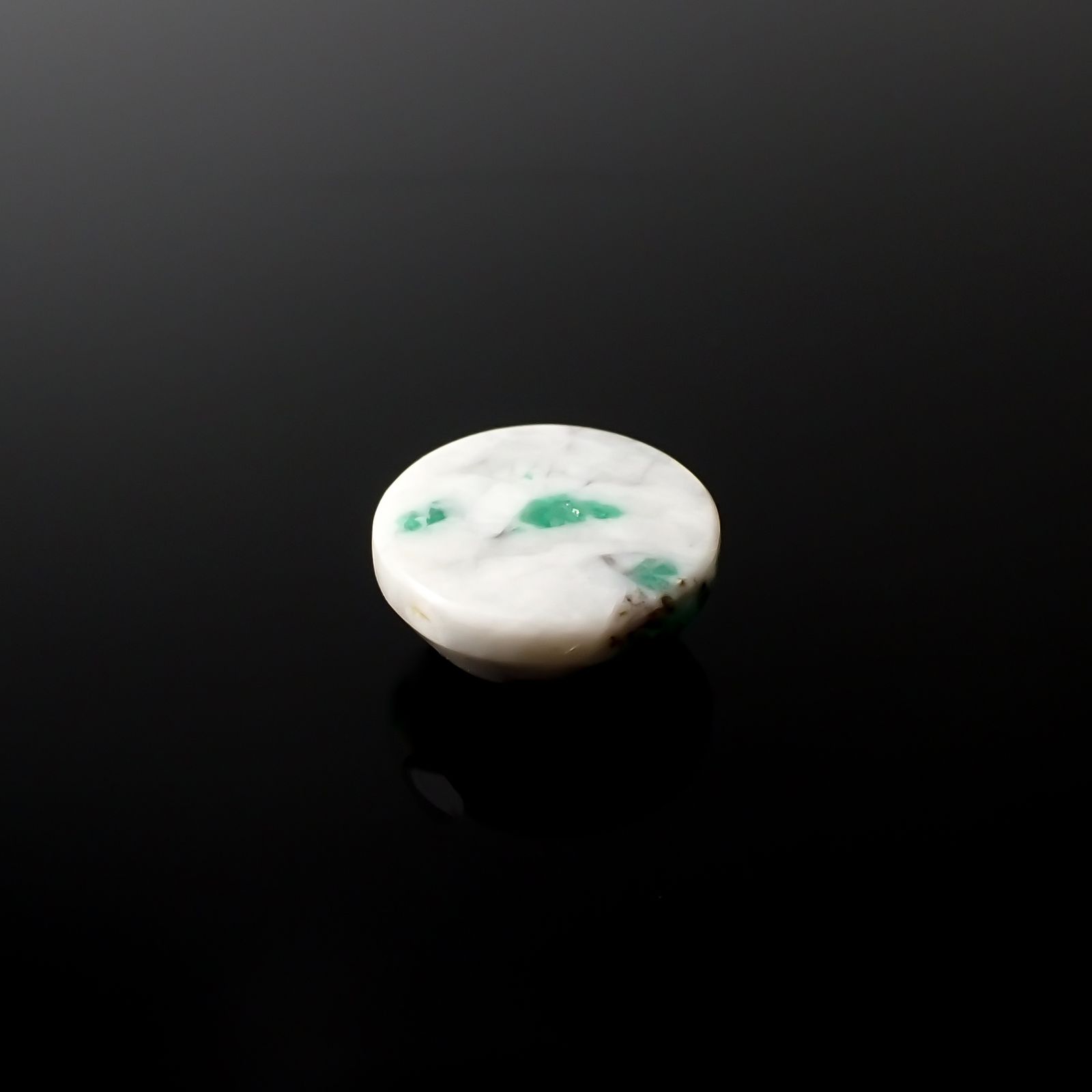 マトリックスエメラルド(エメラルドインクォーツ/フェルドスパー) ブラジル産 4.26ct[240326497]10.4x10.4mm前後