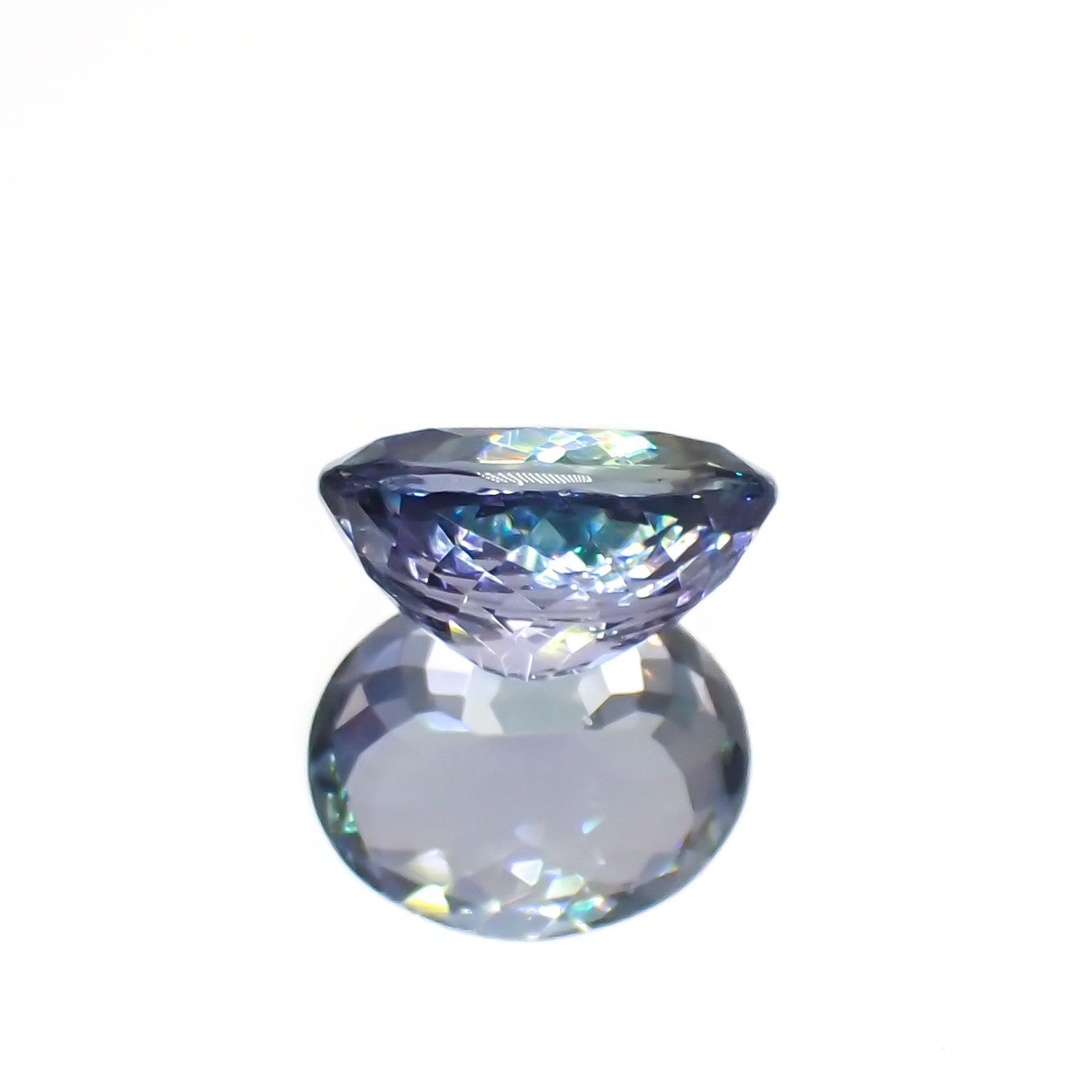 バイカラータンザナイト(宝石名ゾイサイト)タンザニア産 3.18ct 識別済[221119003]10x8.1mm前後