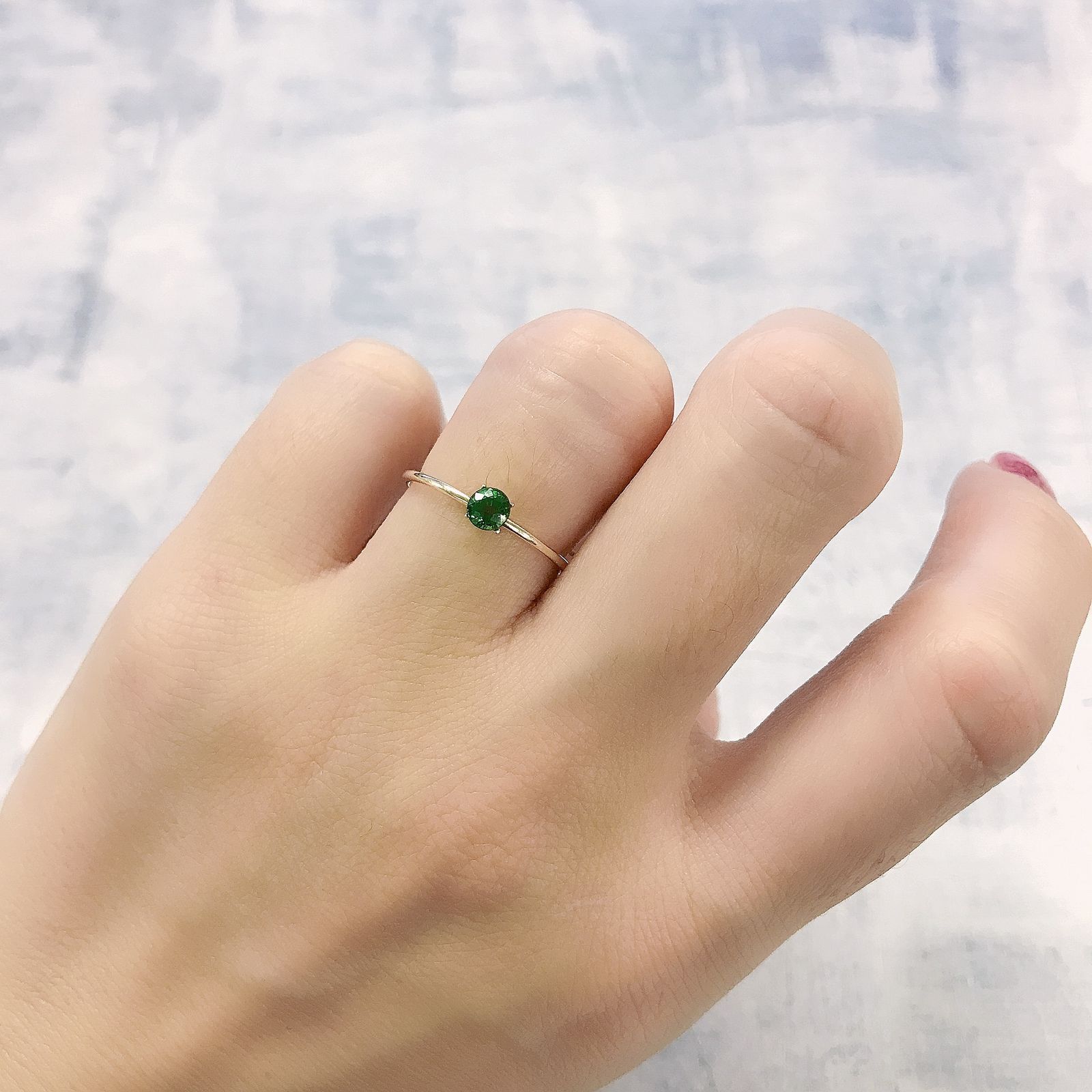 クロムトルマリン タンザニア産 0.25ct[220114160]3.7x3.7mm前後