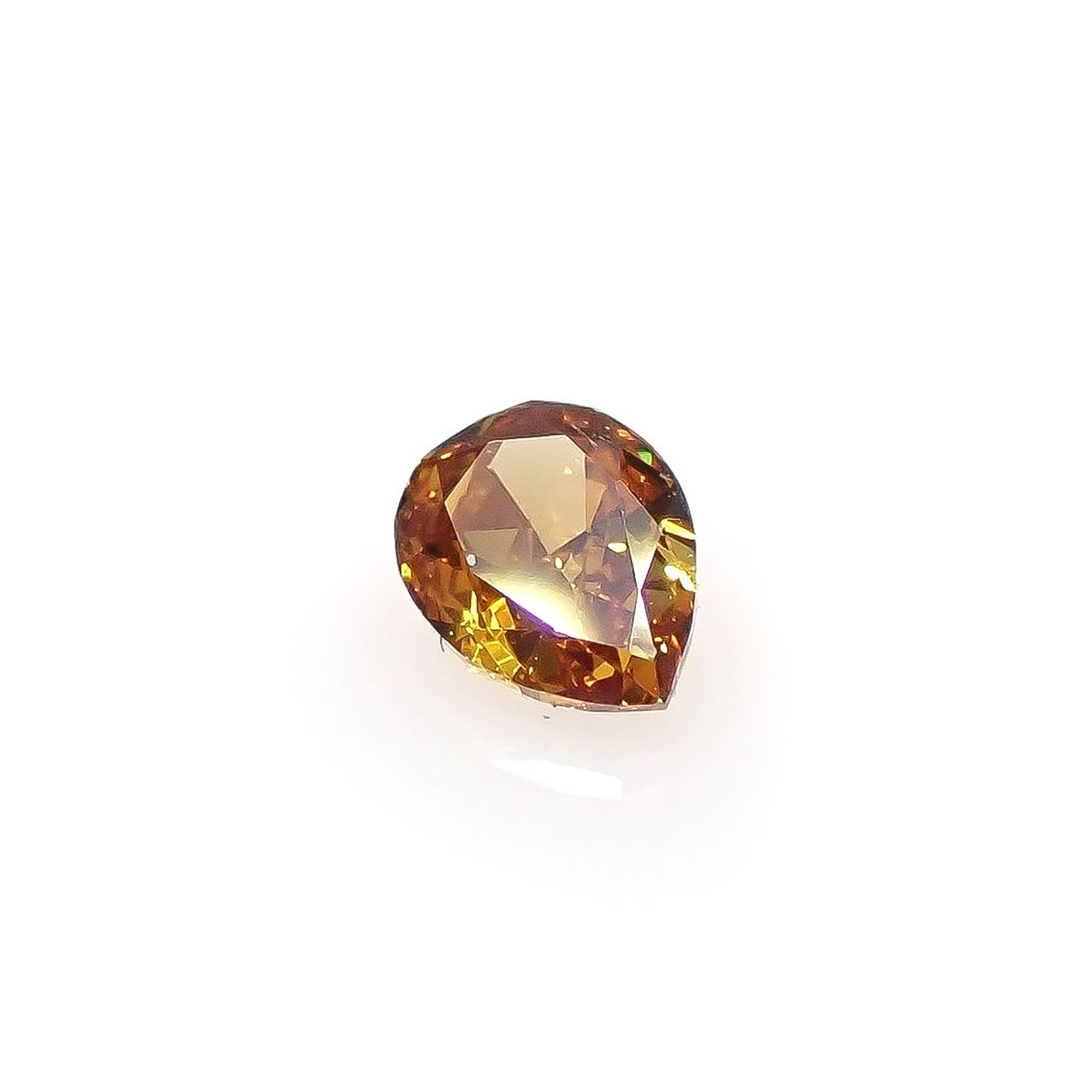 オレンジダイヤモンド SI-1 | FANCY DEEP YELLOW ORANGE(宝石名ダイアモンド) ソ付(CGL) 0.147ct / 4.04x2.97mm前後 [240427043]