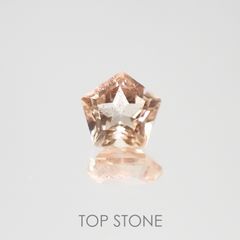 ◇ペンタゴンカット◇オレゴンサンストーンSA(宝石名ラブラドライト) アメリカ・オレゴン州産 0.36ct 識別済[210610971]4.7×4.9mm前後